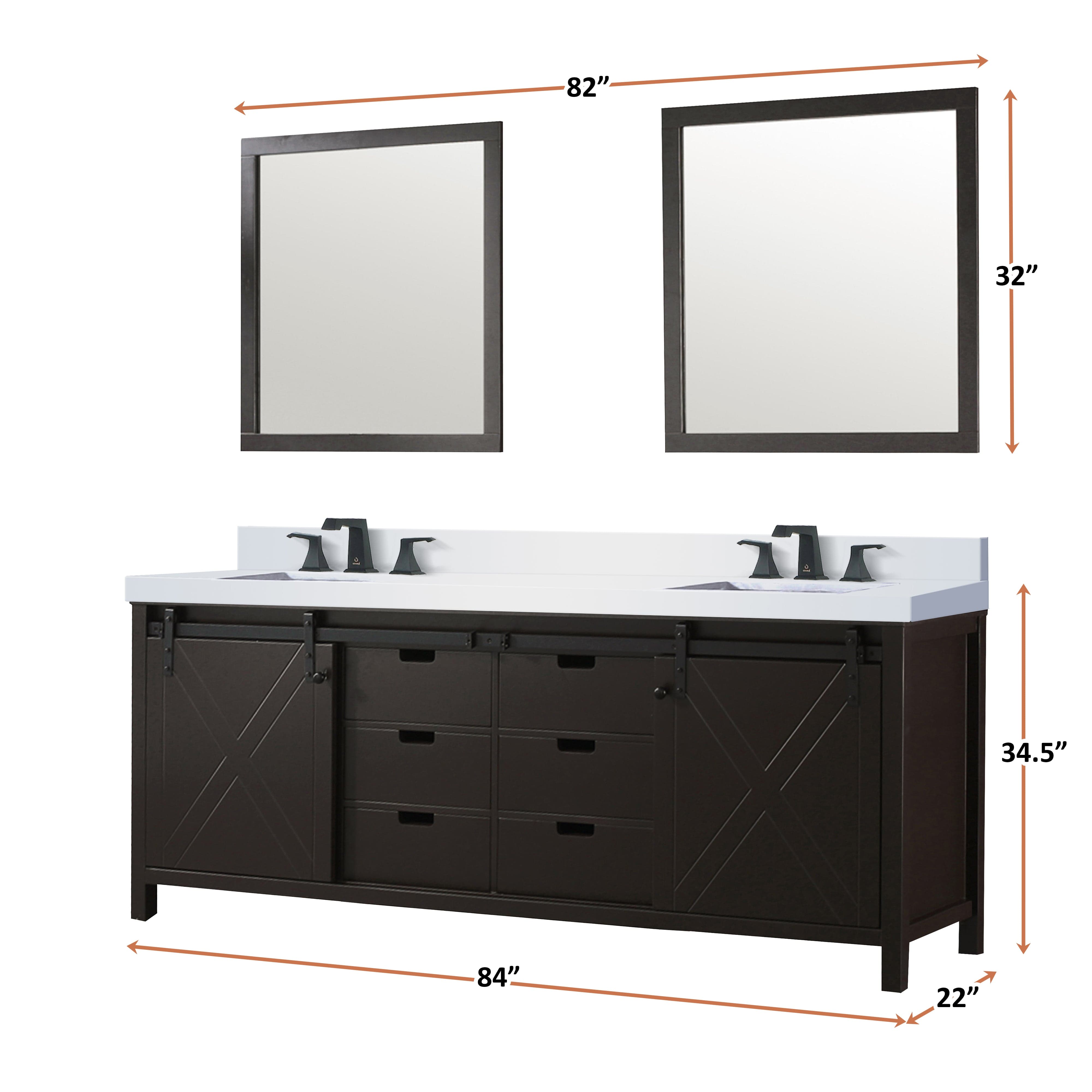 Marsyas 84" x 22" Double Bath Vanity
