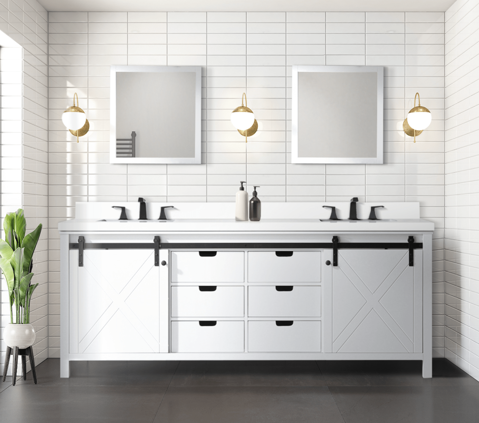 Marsyas 84" x 22" Double Bath Vanity
