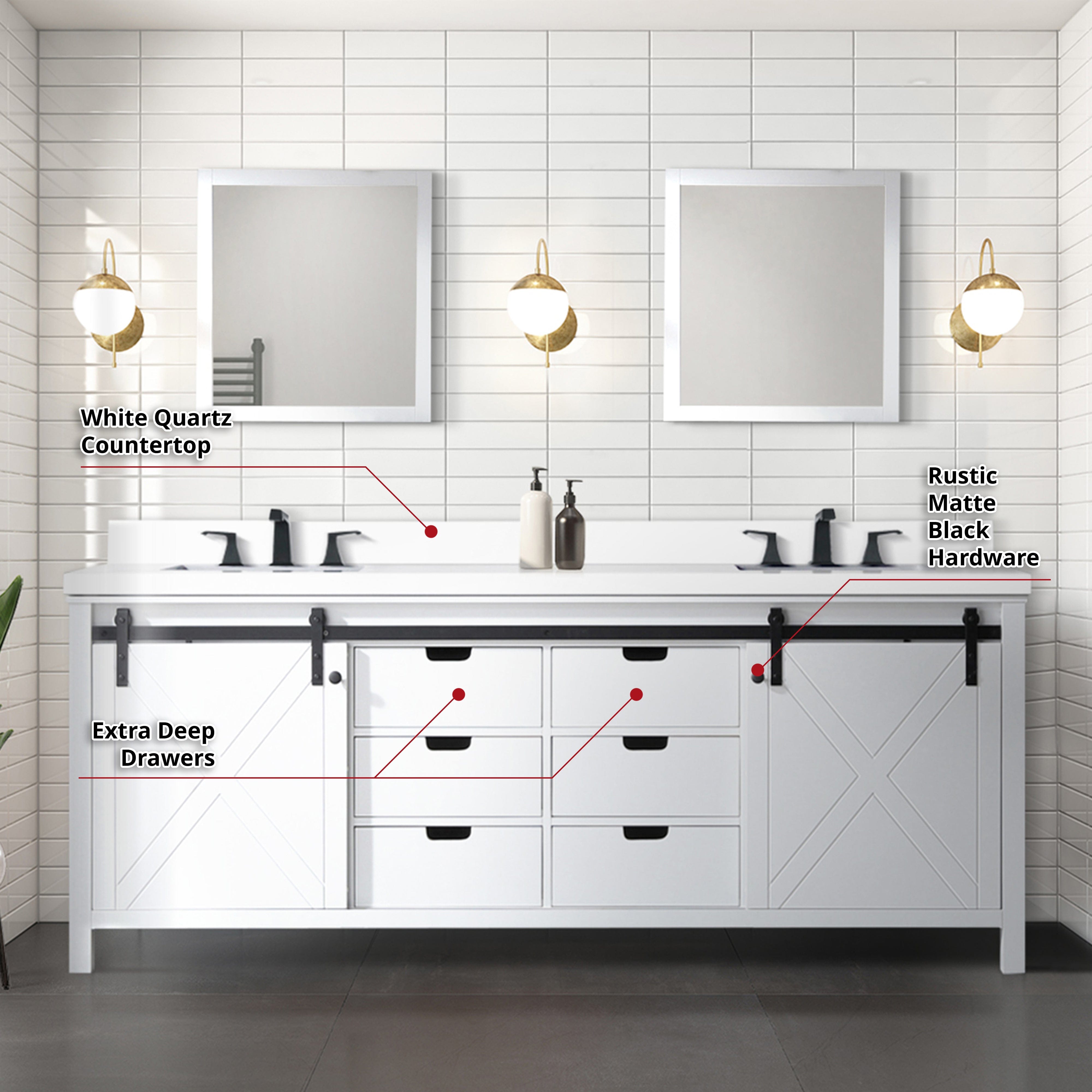 Marsyas 84" x 22" Double Bath Vanity