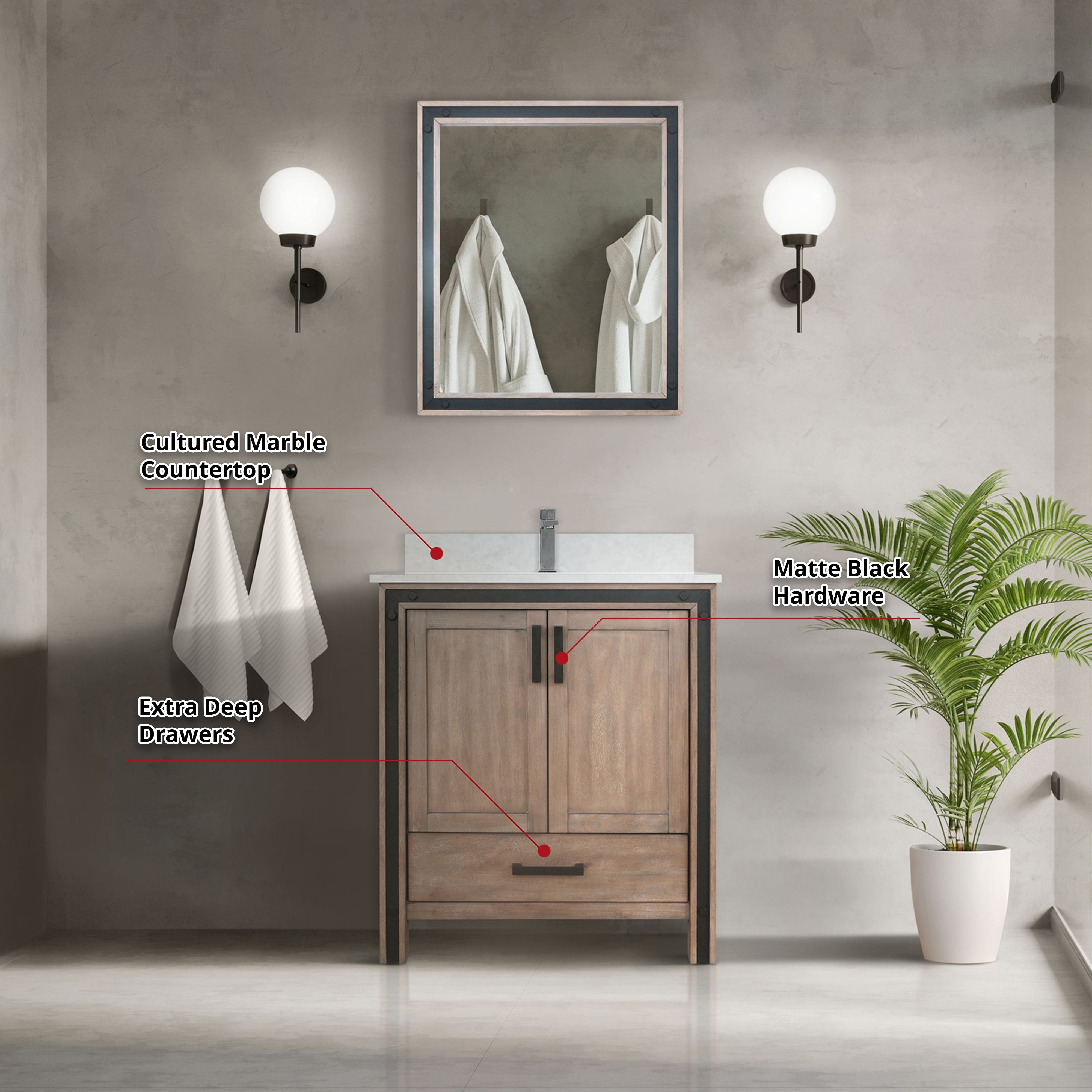 Ziva 30" x 22" Single Bath Vanity