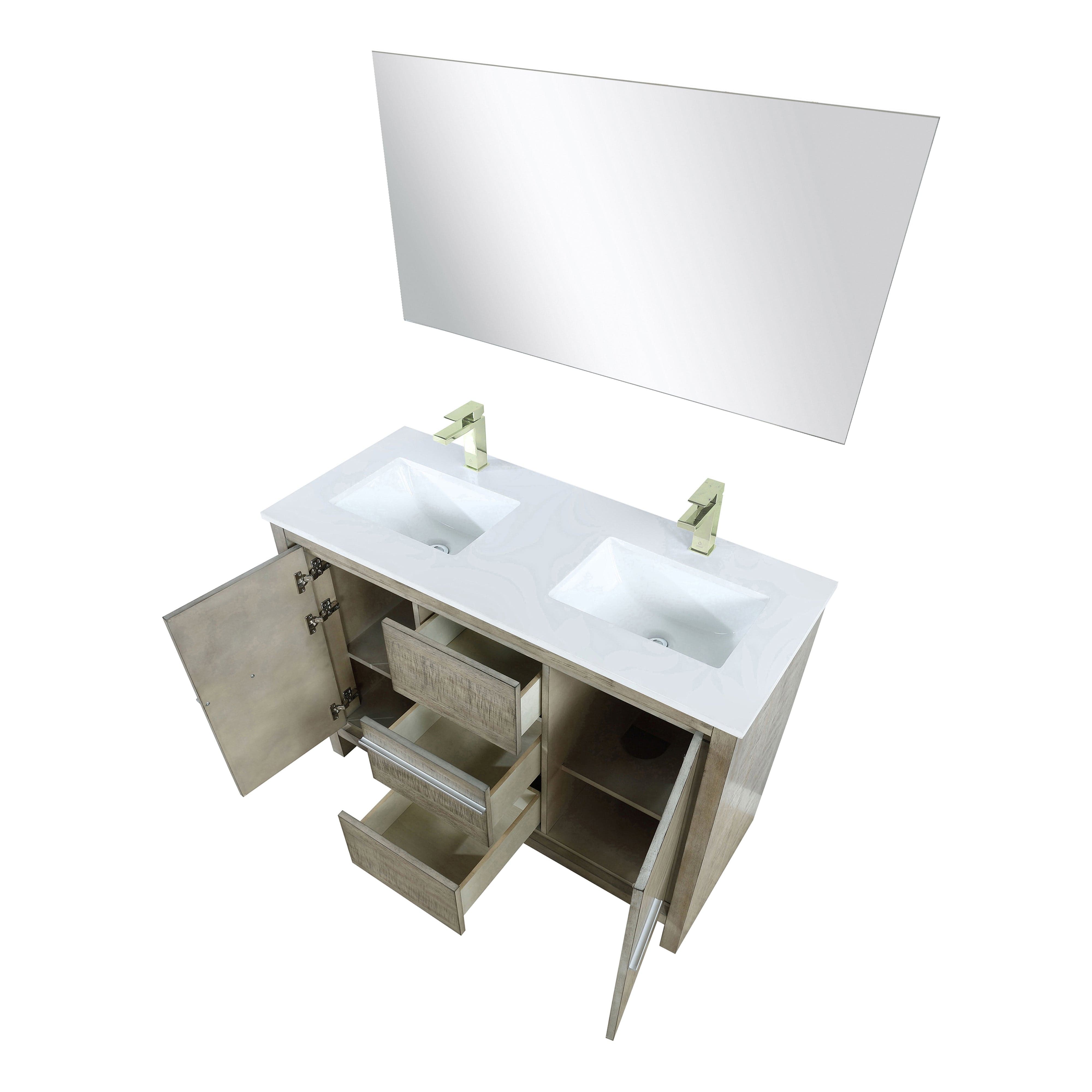 Lafarre 48" Rustic Acacia Double Bathroom Vanity