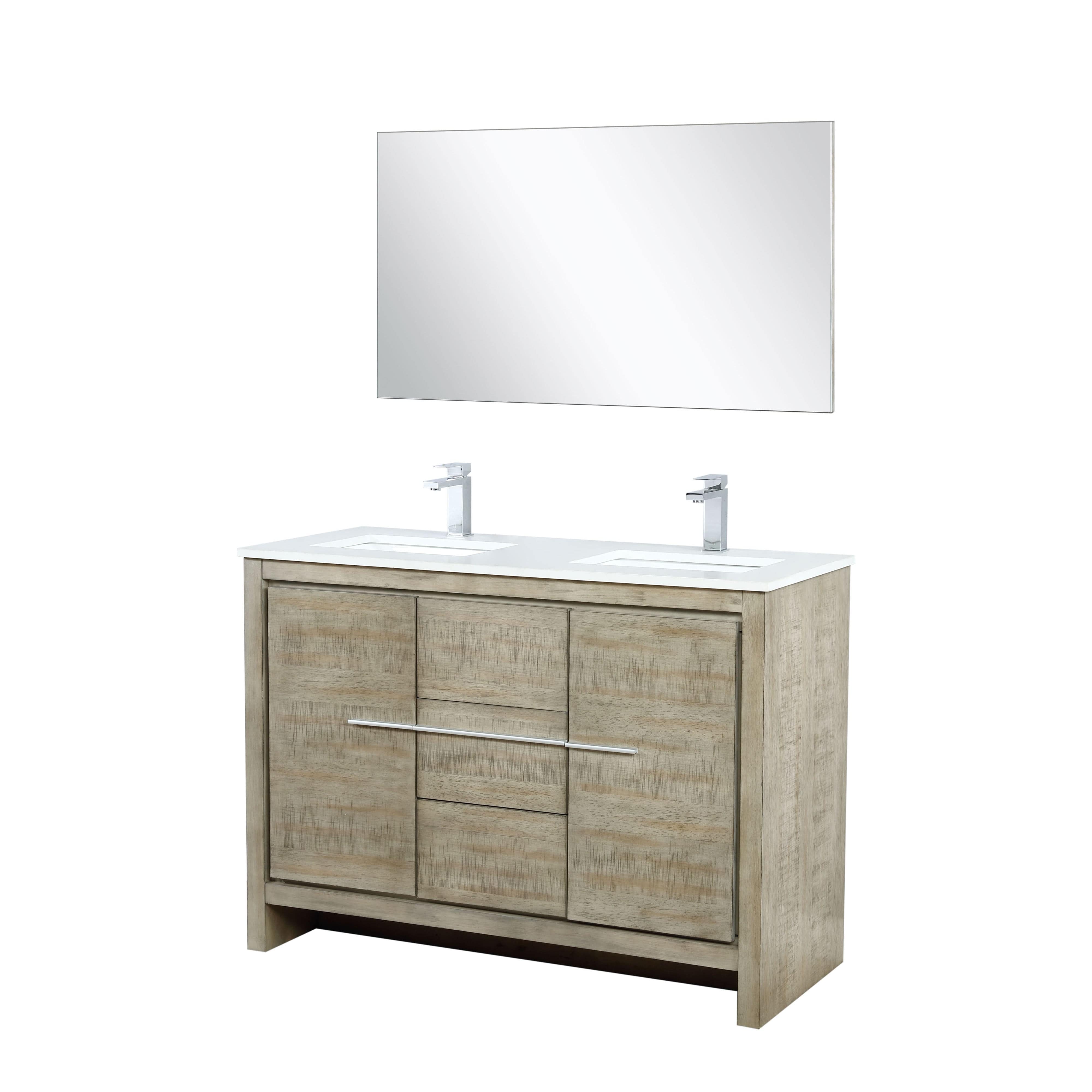 Lafarre 48" Rustic Acacia Double Bathroom Vanity