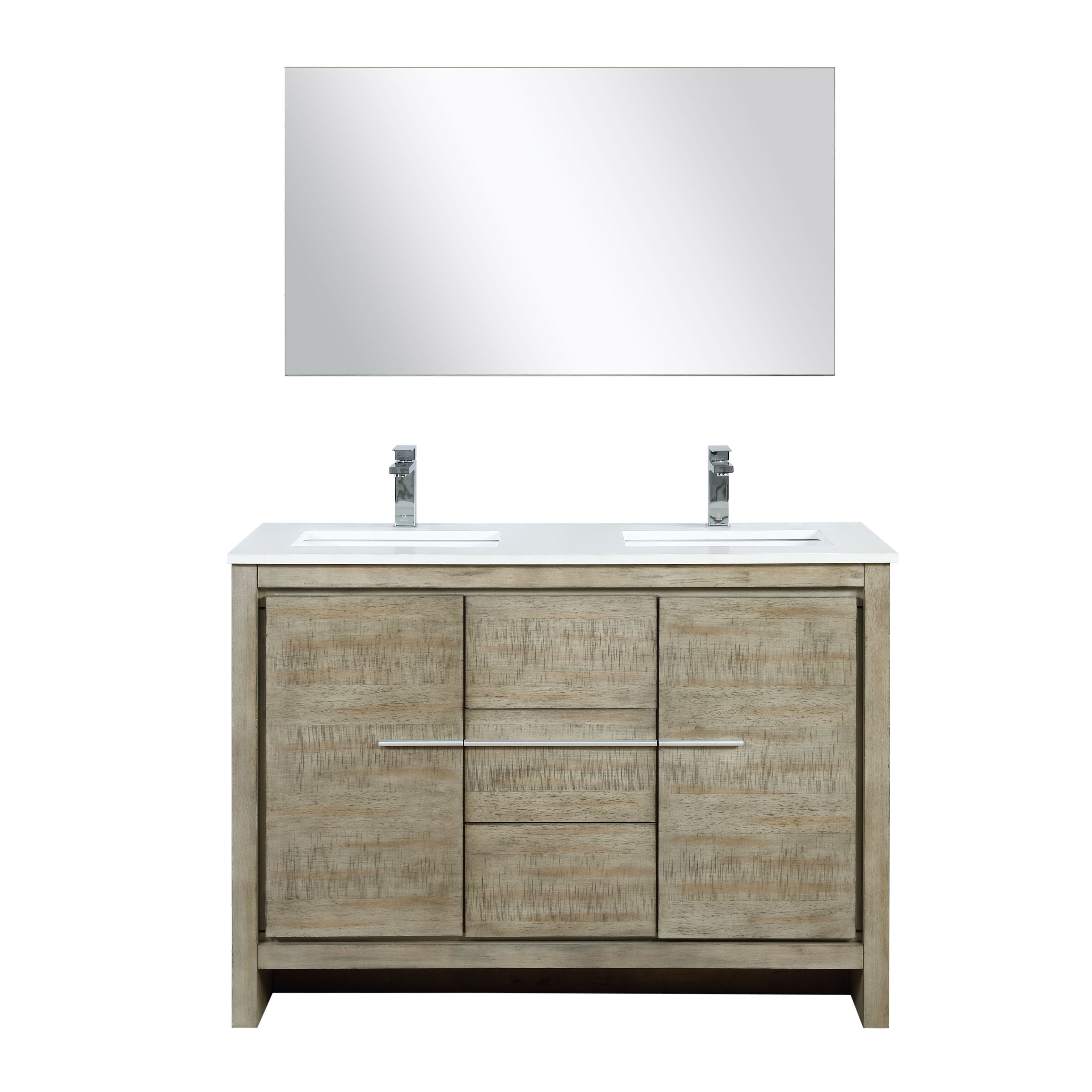 Lafarre 48" Rustic Acacia Double Bathroom Vanity