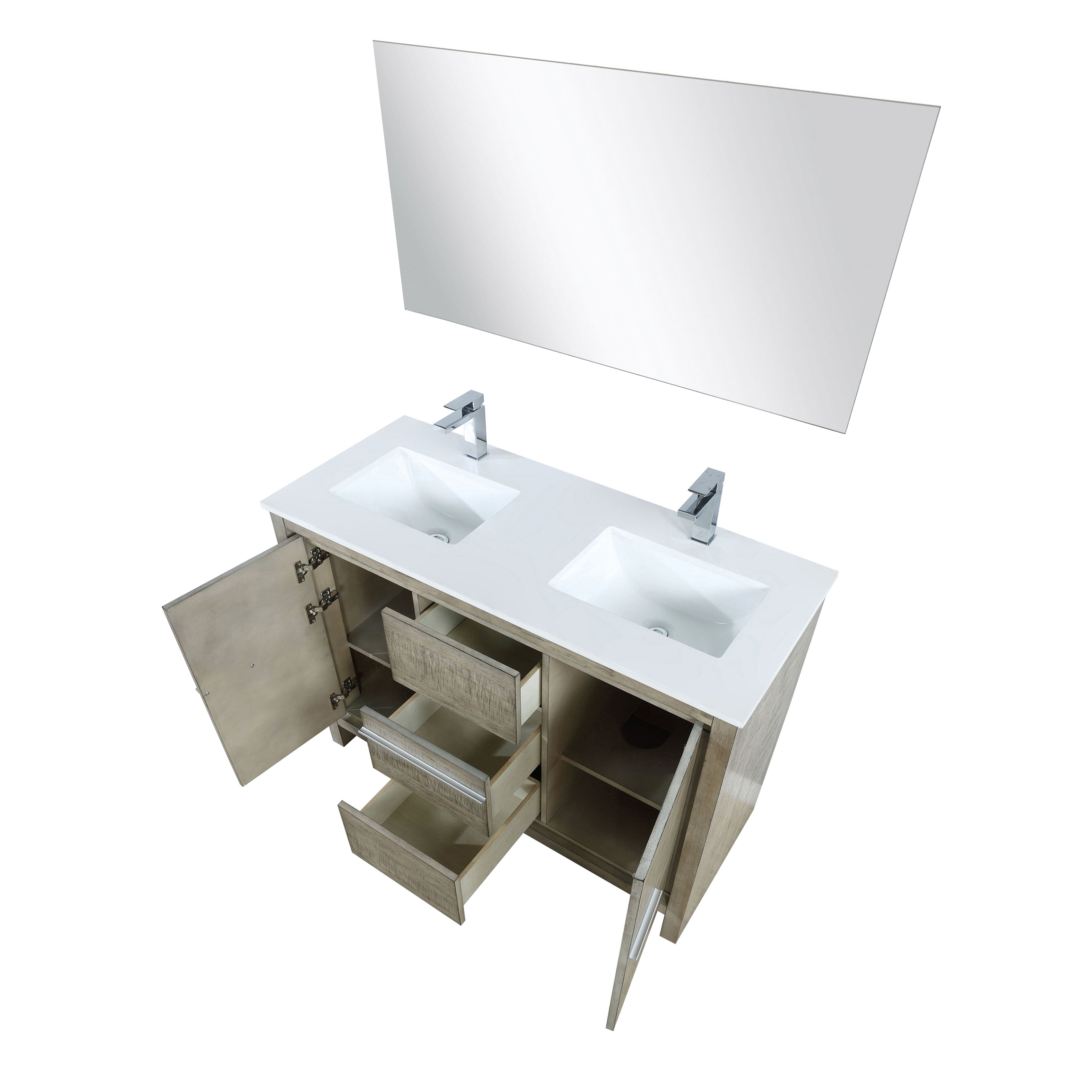 Lafarre 48" Rustic Acacia Double Bathroom Vanity