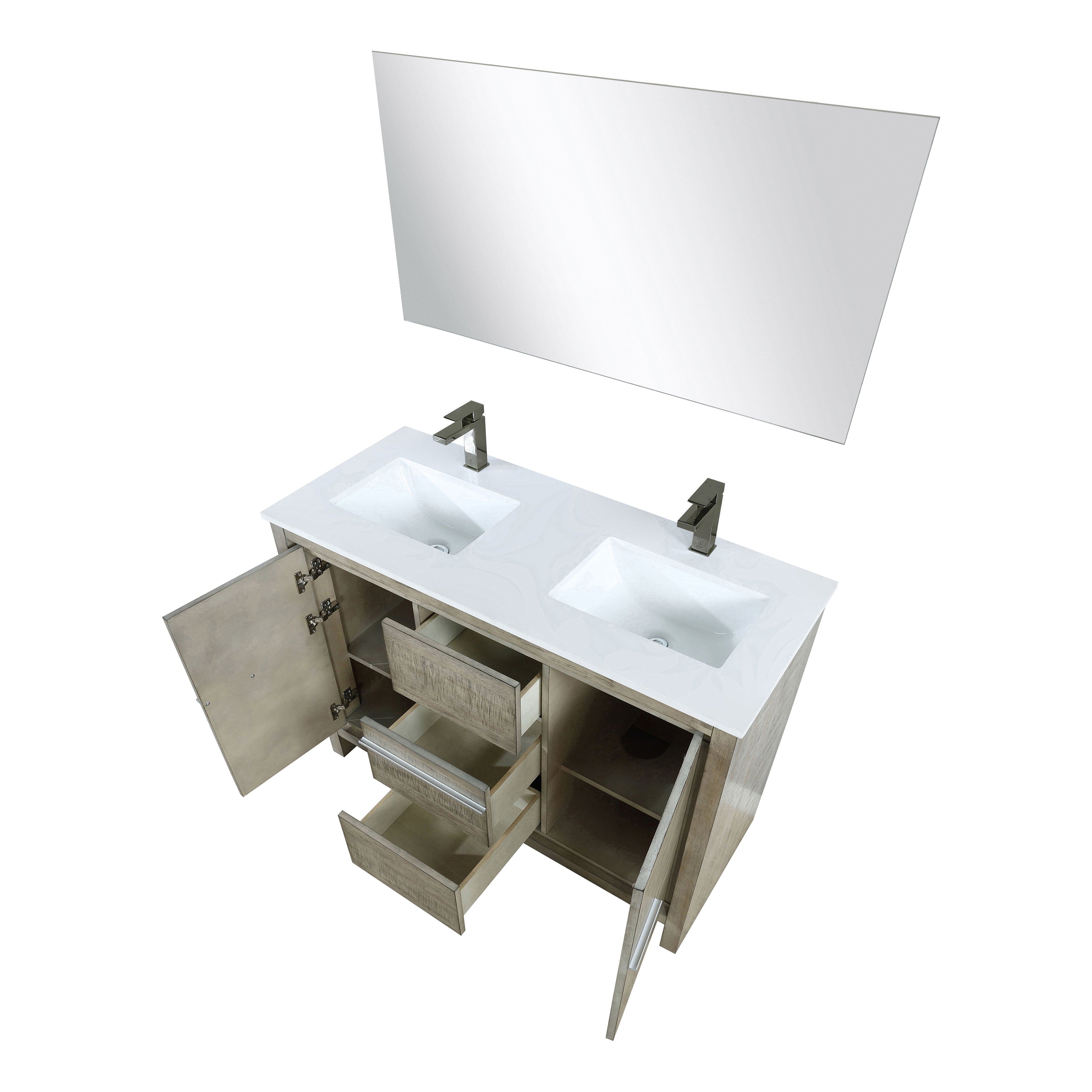 Lafarre 48" Rustic Acacia Double Bathroom Vanity
