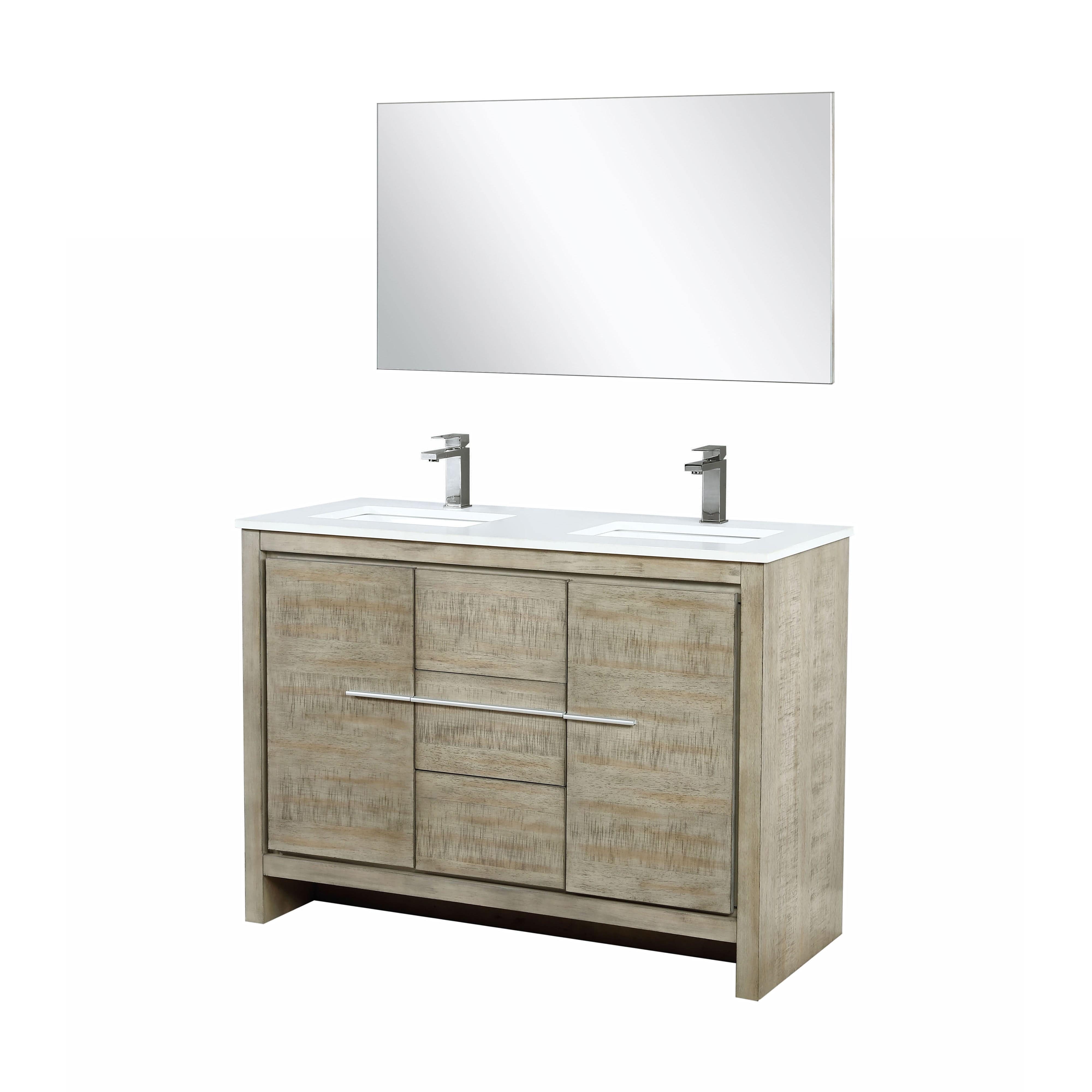 Lafarre 48" Rustic Acacia Double Bathroom Vanity