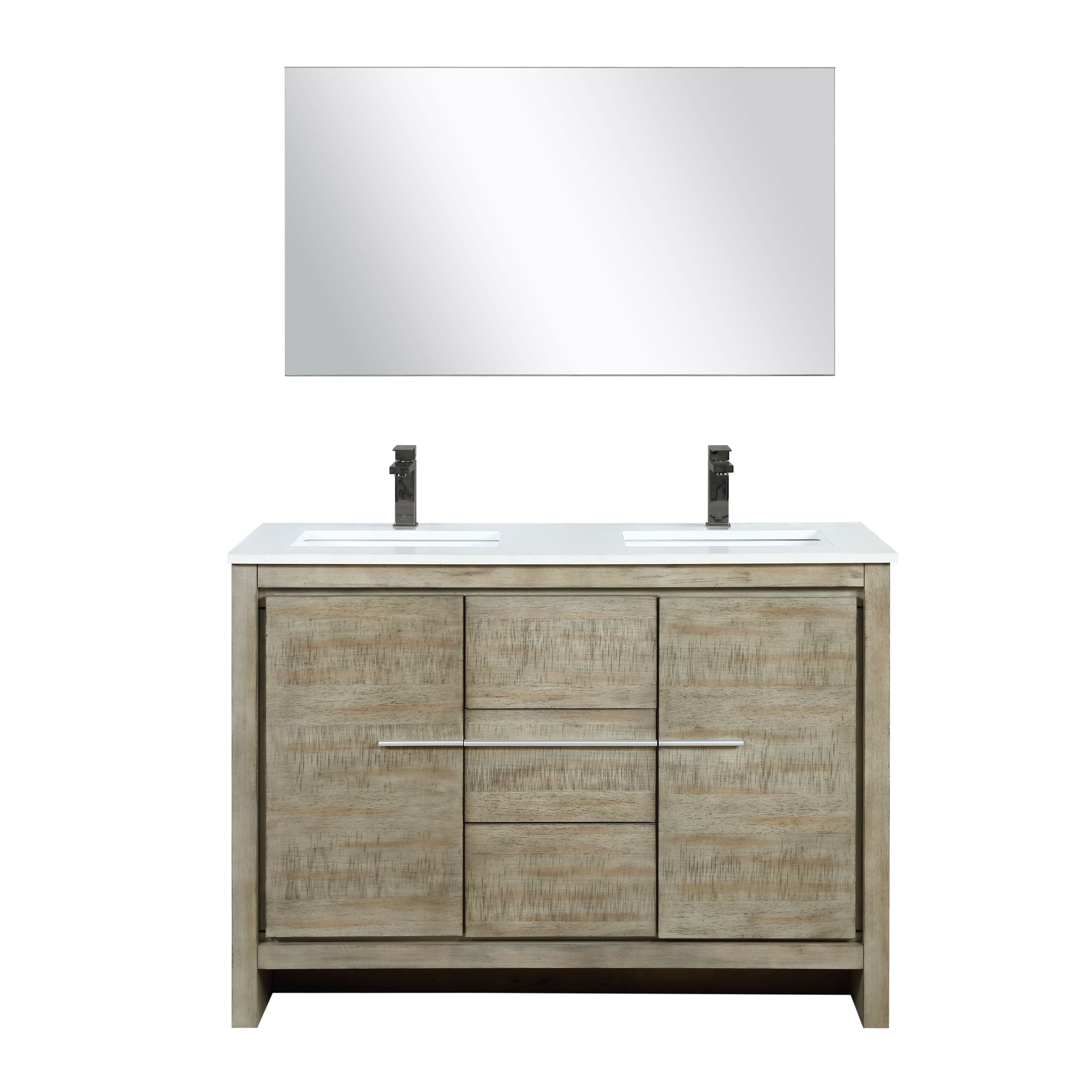 Lafarre 48" Rustic Acacia Double Bathroom Vanity