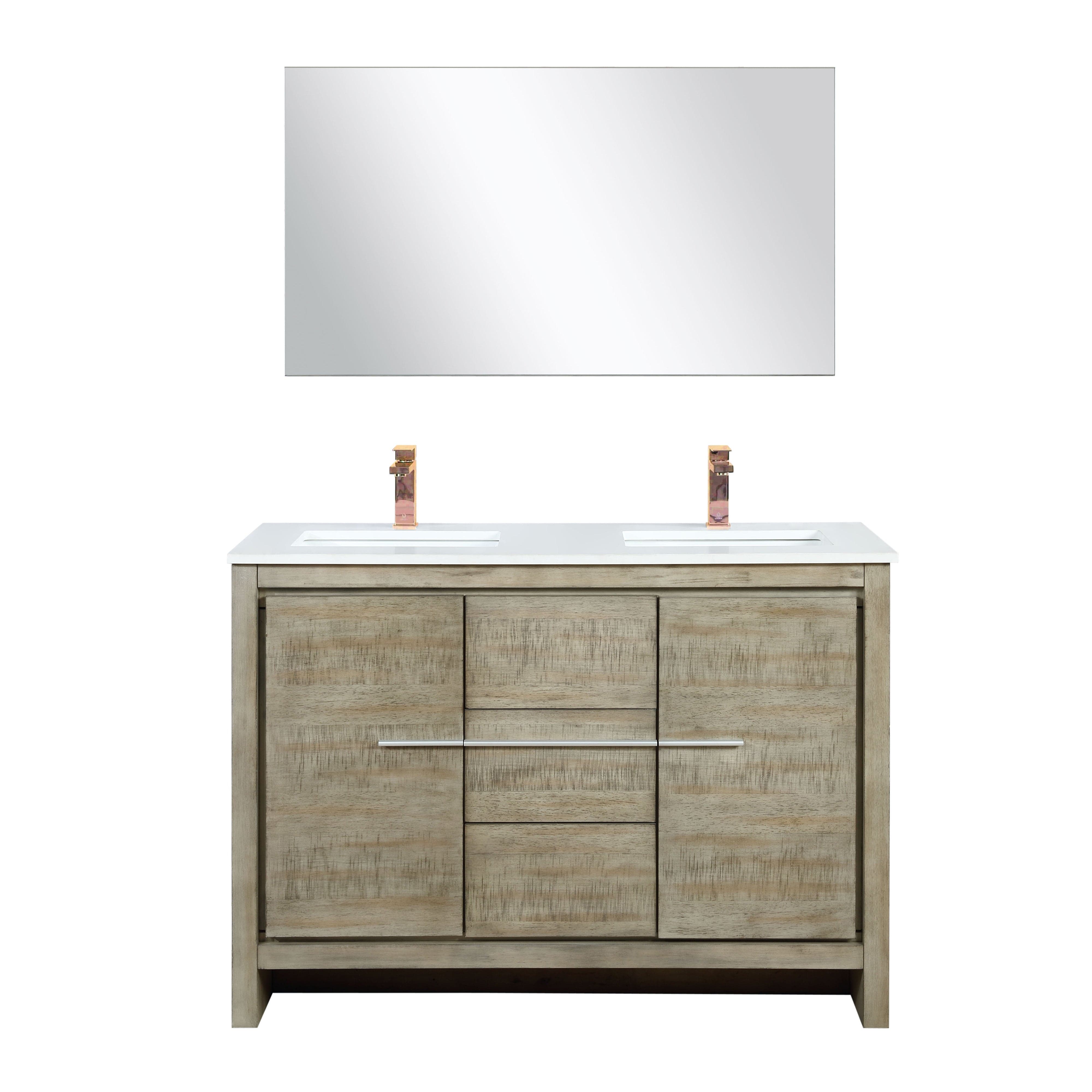 Lafarre 48" Rustic Acacia Double Bathroom Vanity