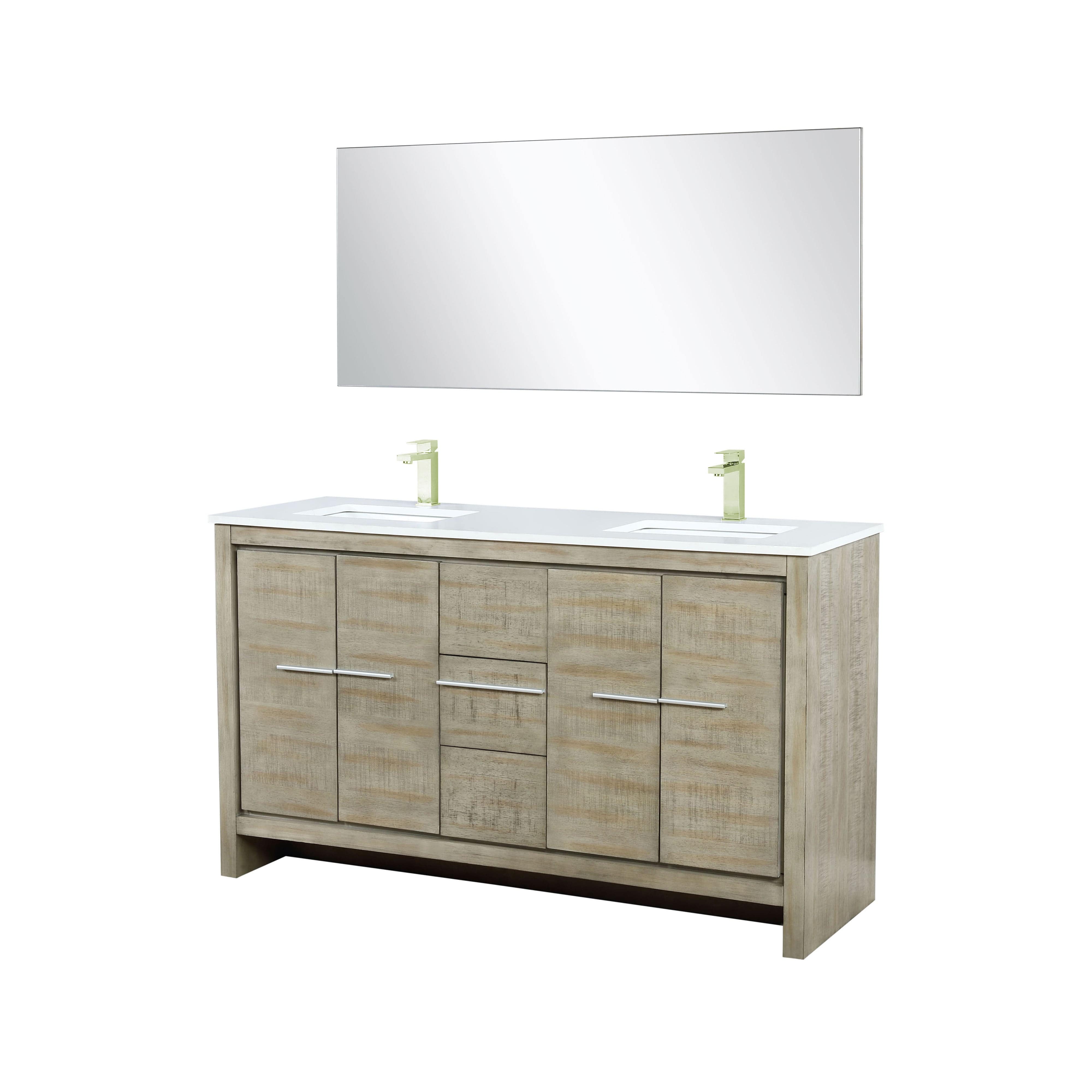 Lafarre 60" Rustic Acacia Double Bathroom Vanity