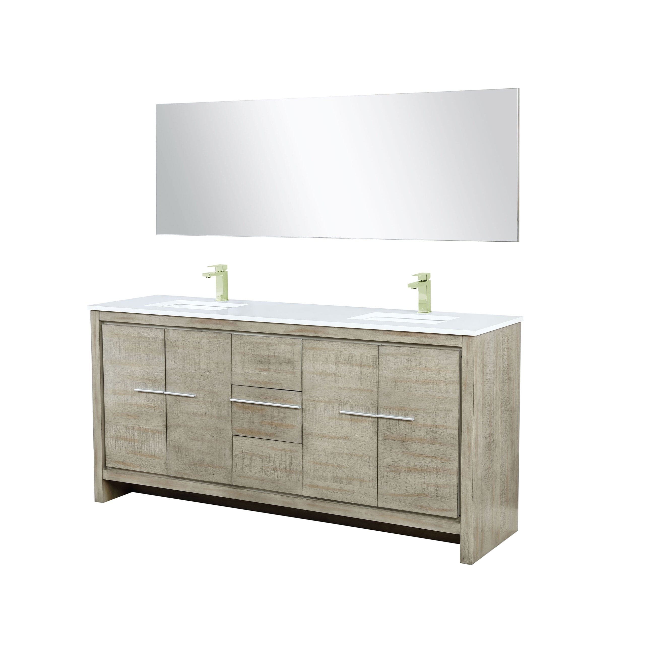 Lafarre 72" Rustic Acacia Double Bathroom Vanity