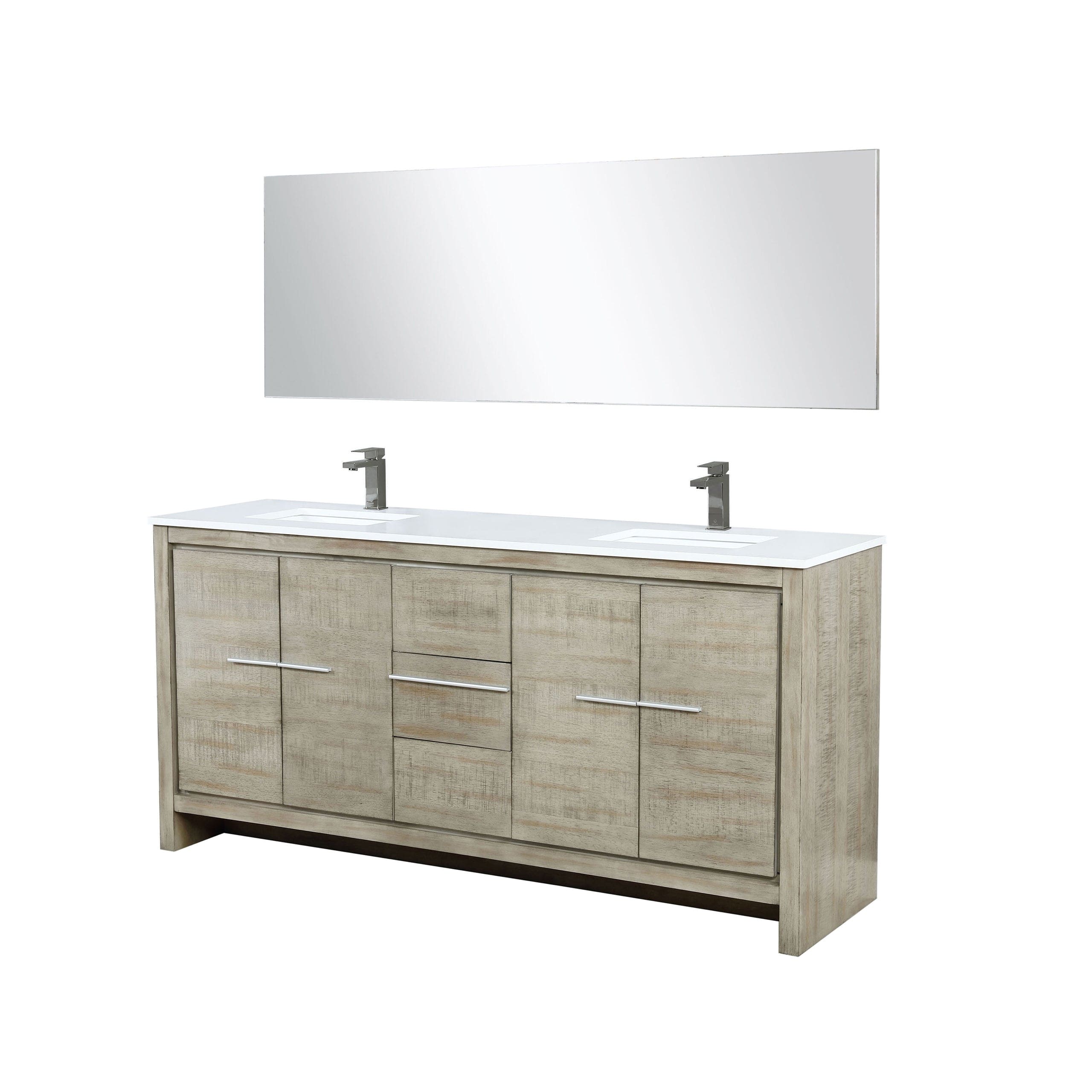 Lafarre 72" Rustic Acacia Double Bathroom Vanity