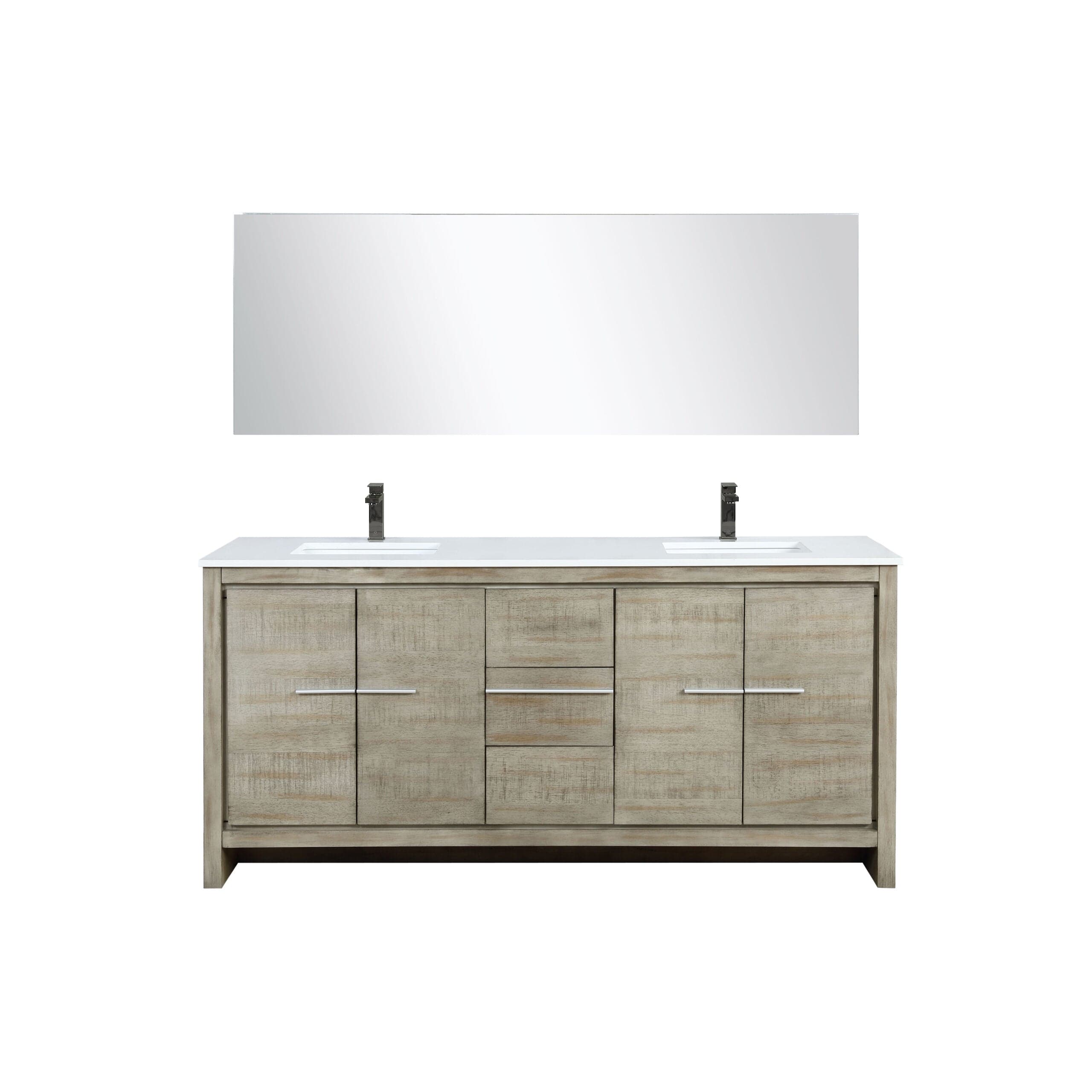 Lafarre 72" Rustic Acacia Double Bathroom Vanity