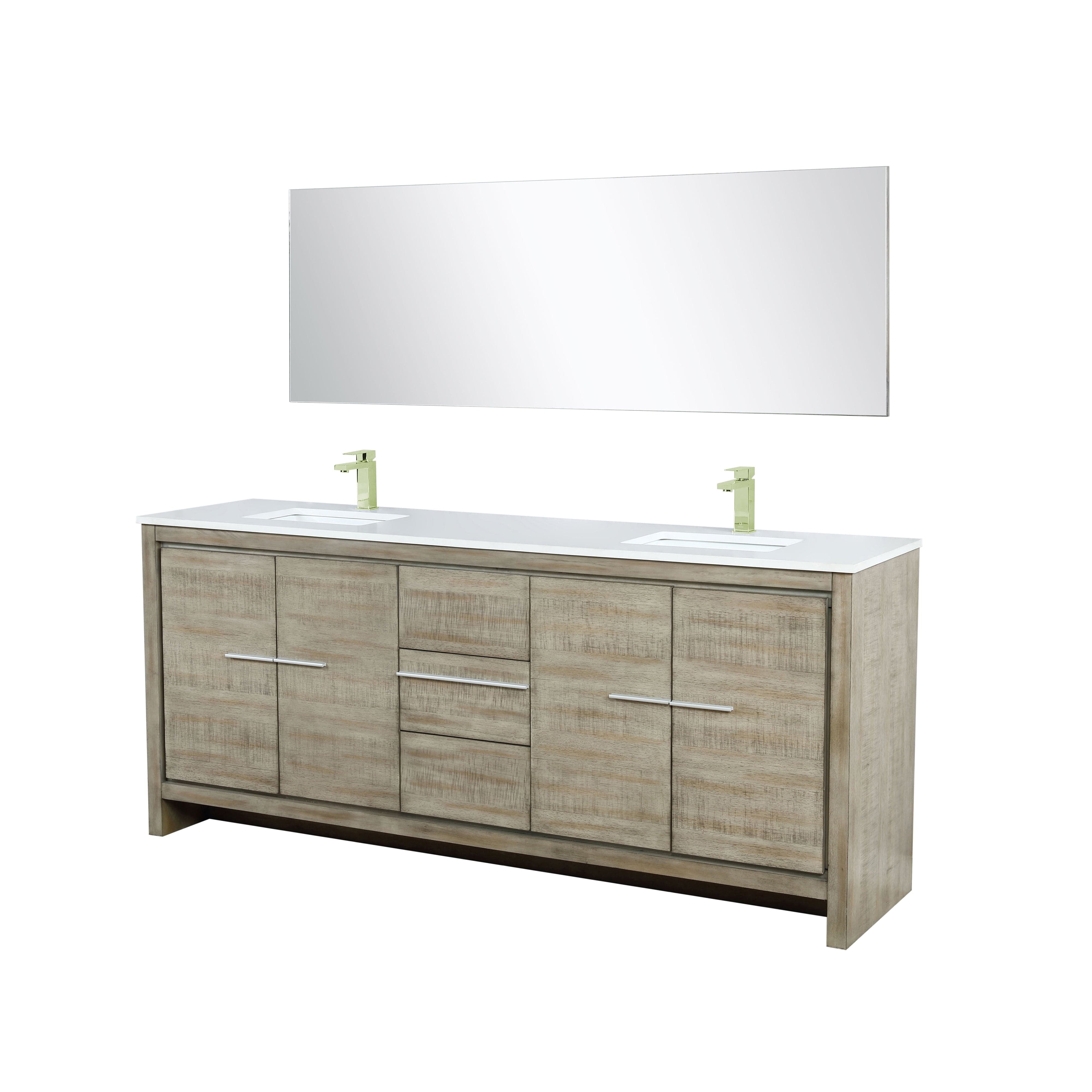 Lafarre 80" Rustic Acacia Double Bathroom Vanity