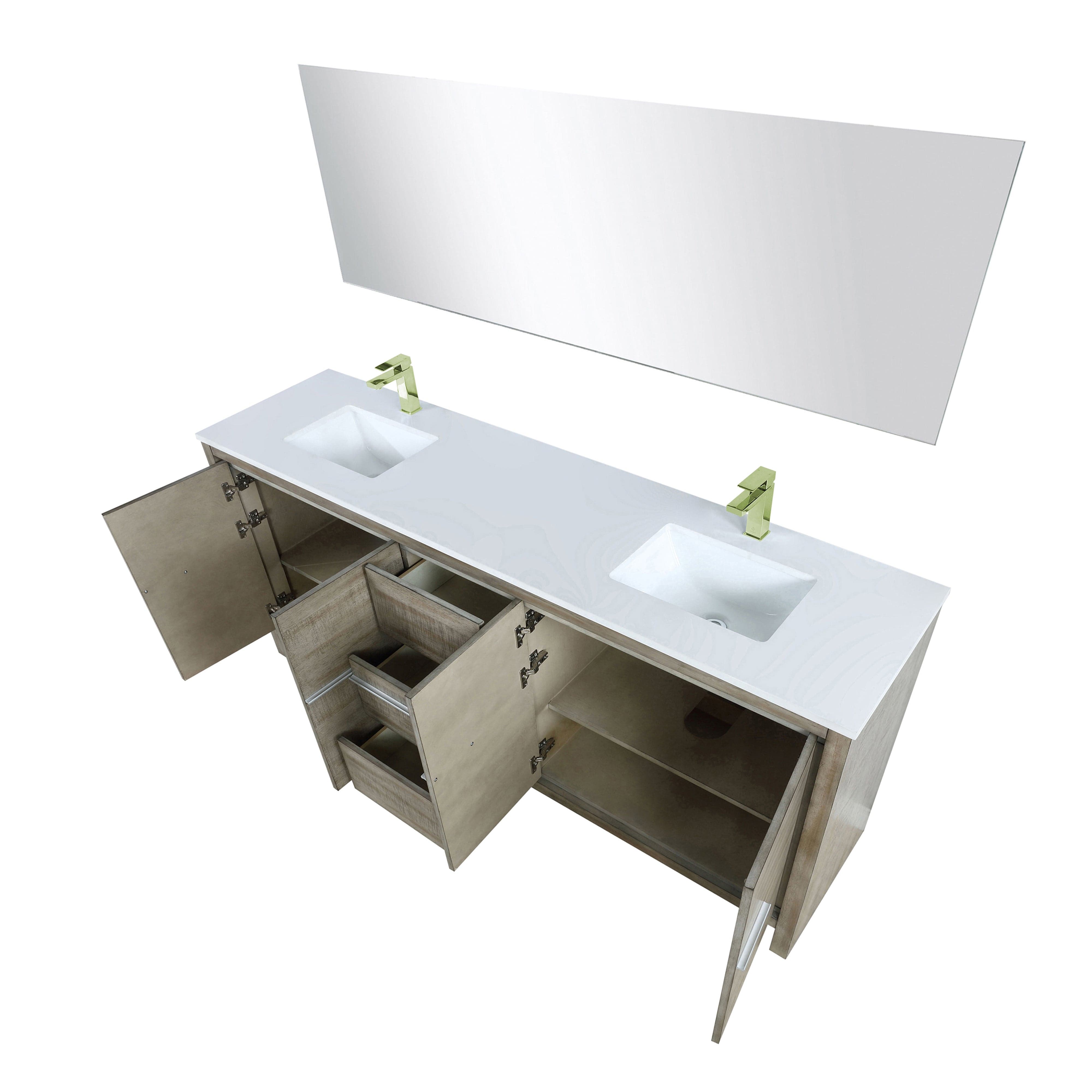 Lafarre 80" Rustic Acacia Double Bathroom Vanity
