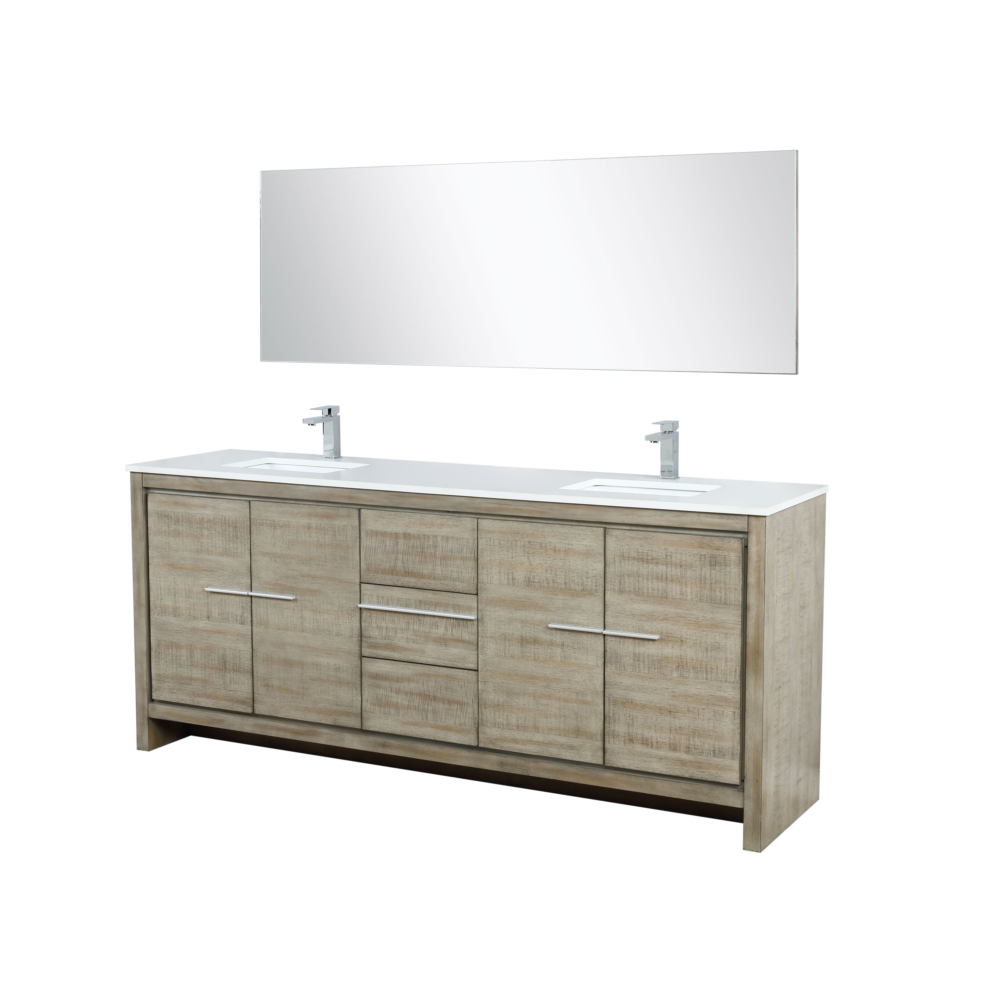Lafarre 80" Rustic Acacia Double Bathroom Vanity