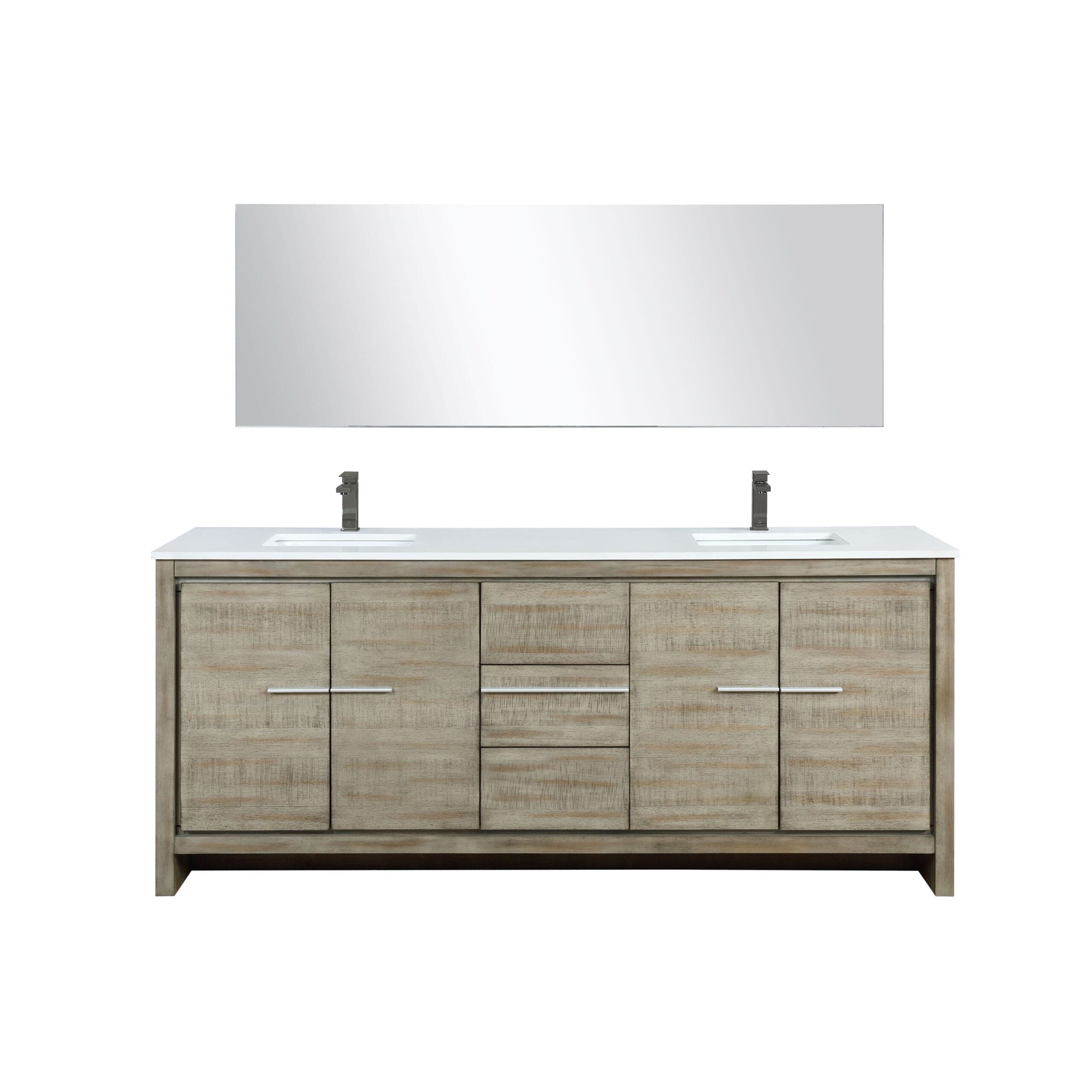 Lafarre 80" Rustic Acacia Double Bathroom Vanity