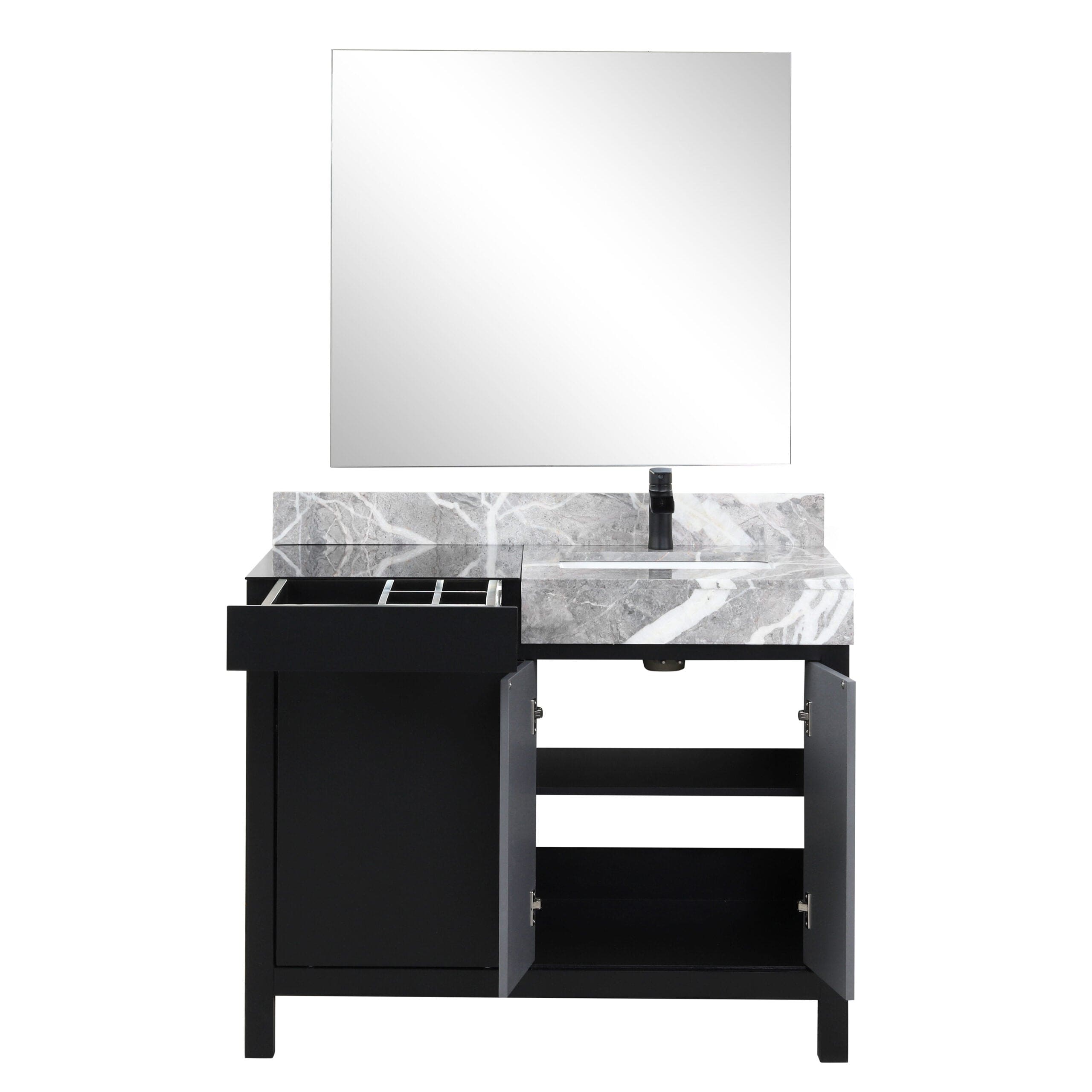 Zilara 42" Black and Grey Vanity