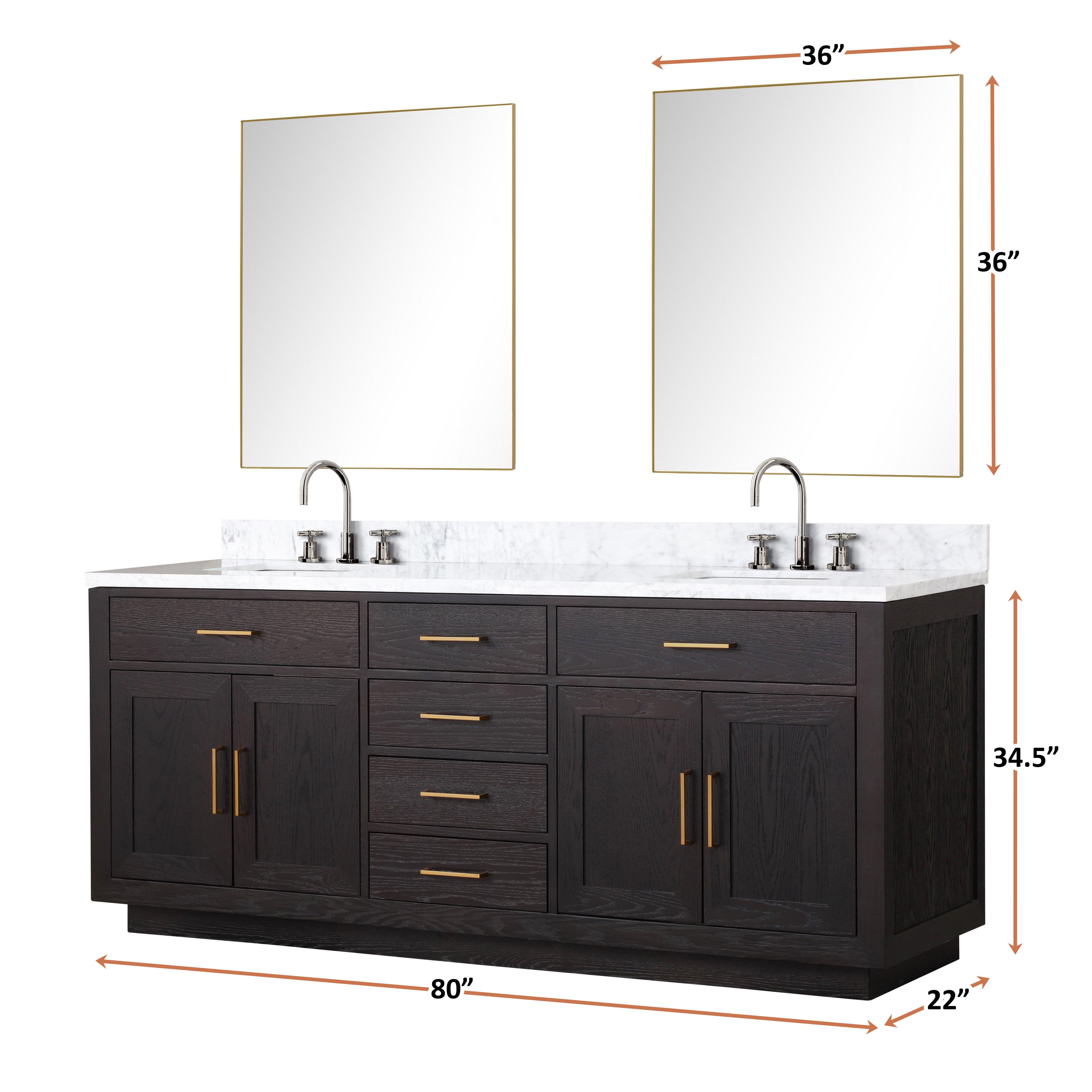 Abbey 80" x 22" Double Bath Vanity