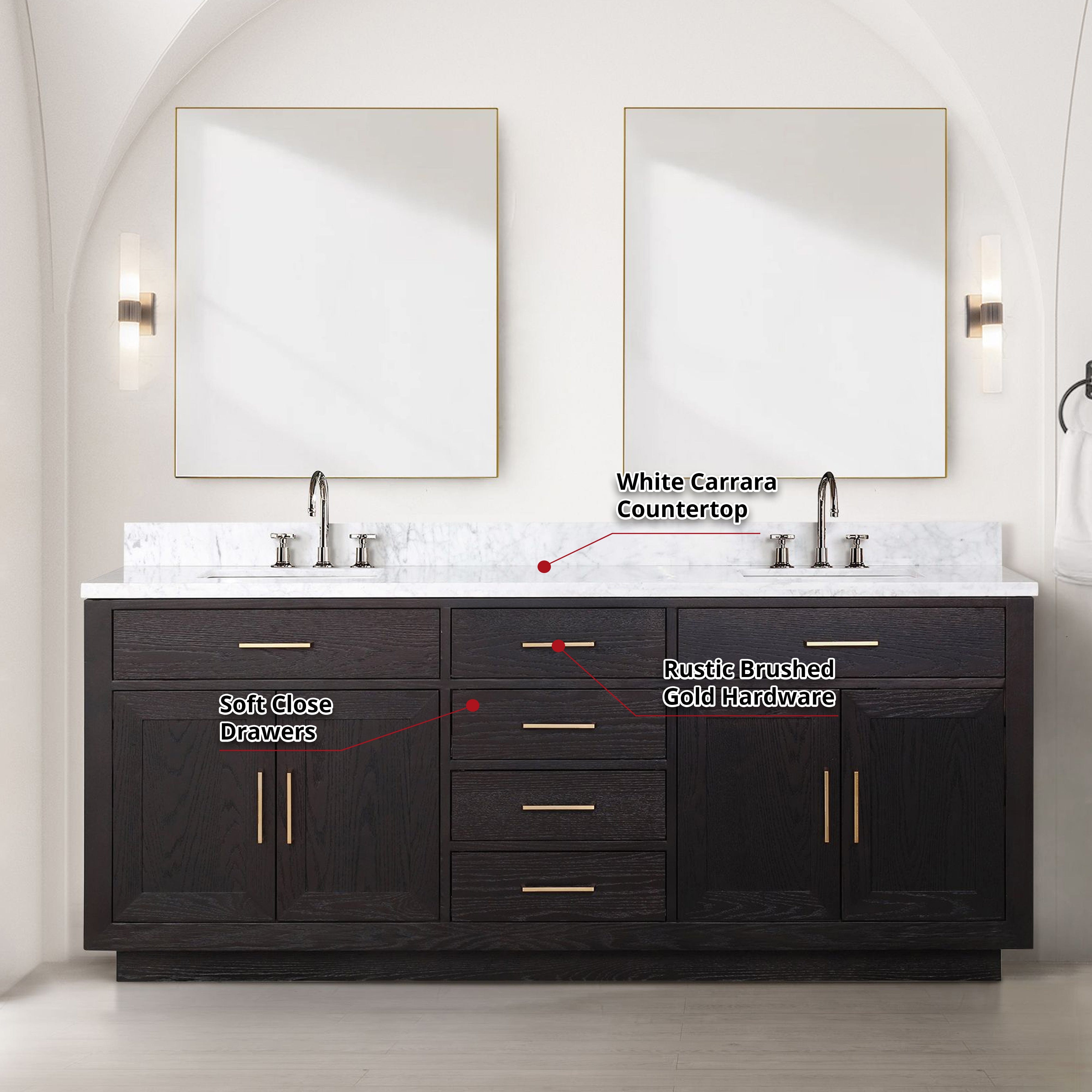 Abbey 80" x 22" Double Bath Vanity