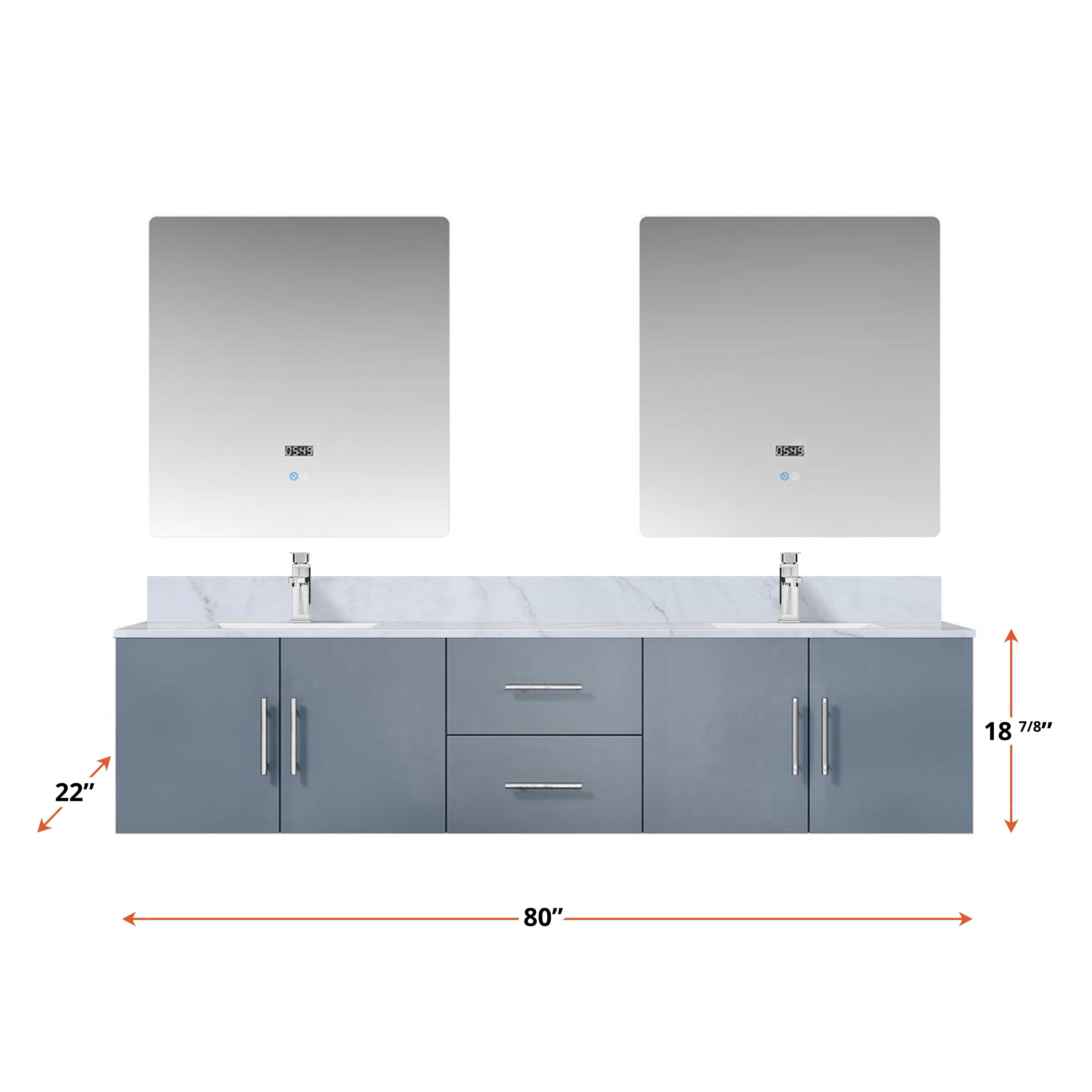 Geneva 80" x 22" Double Bath Vanity