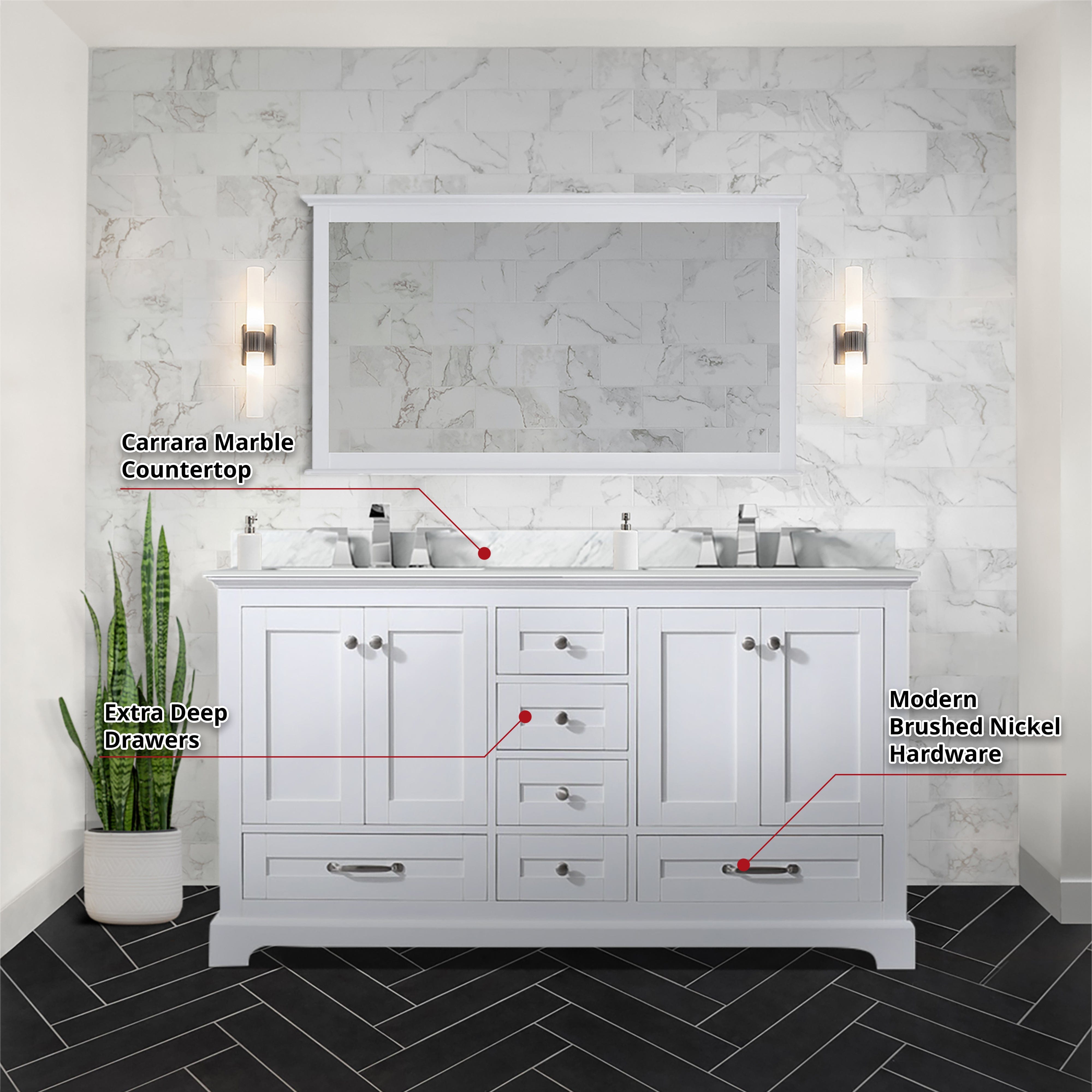 Dukes 60" x 22" Double Bath Vanity