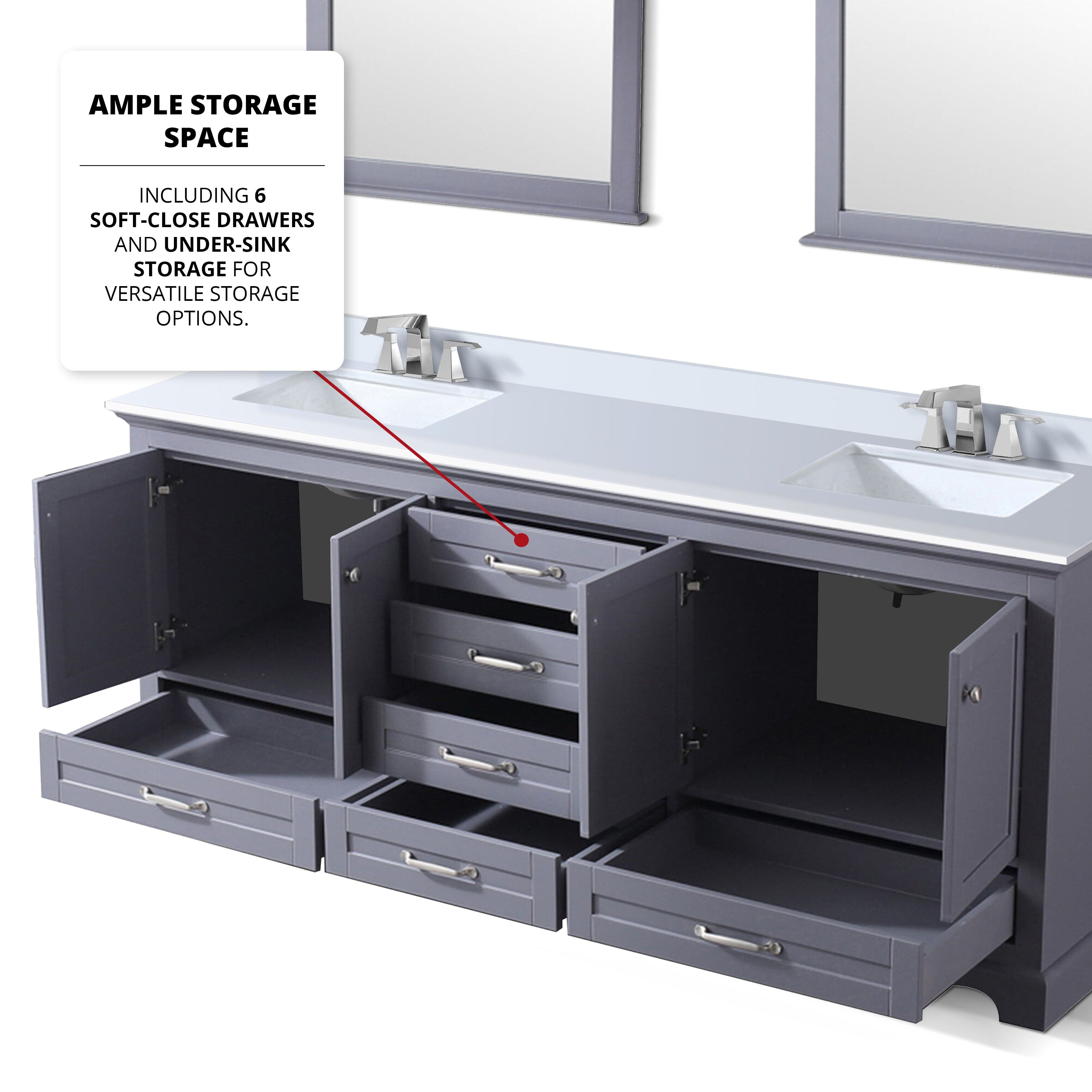 Dukes 80" x 22" Double Bath Vanity