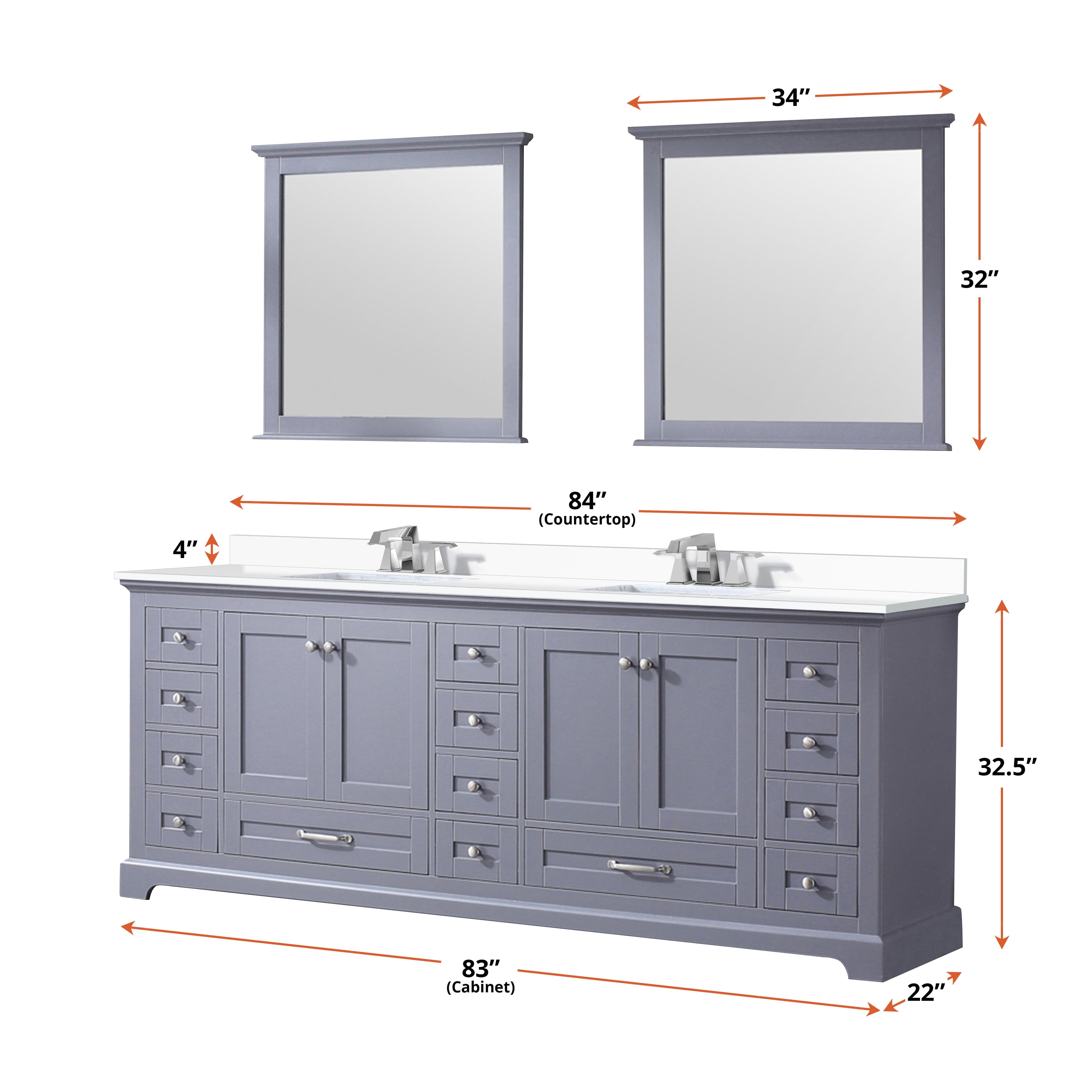 Dukes 84" x 22" Double Bath Vanity