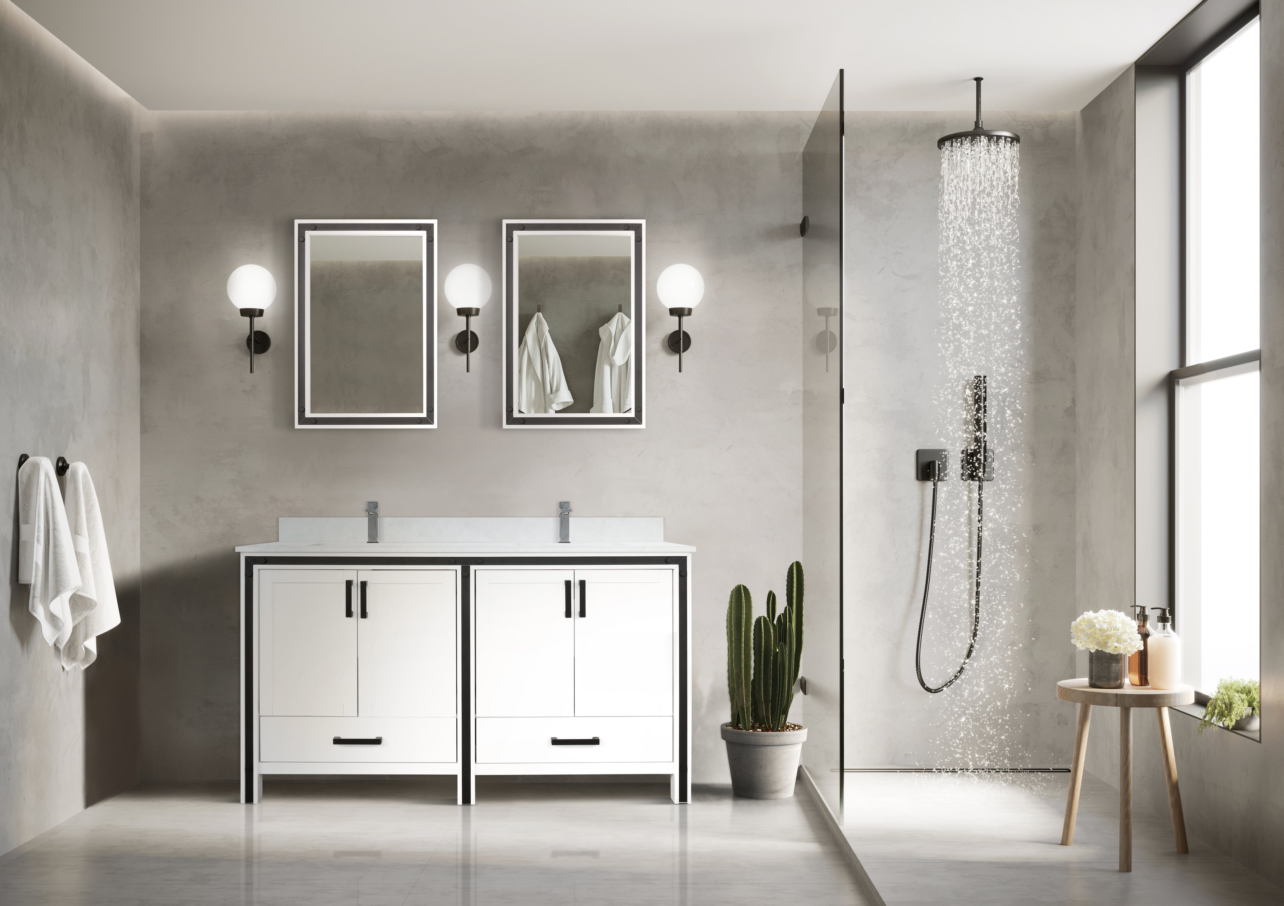 Ziva 60" x 22" Double Bath Vanity