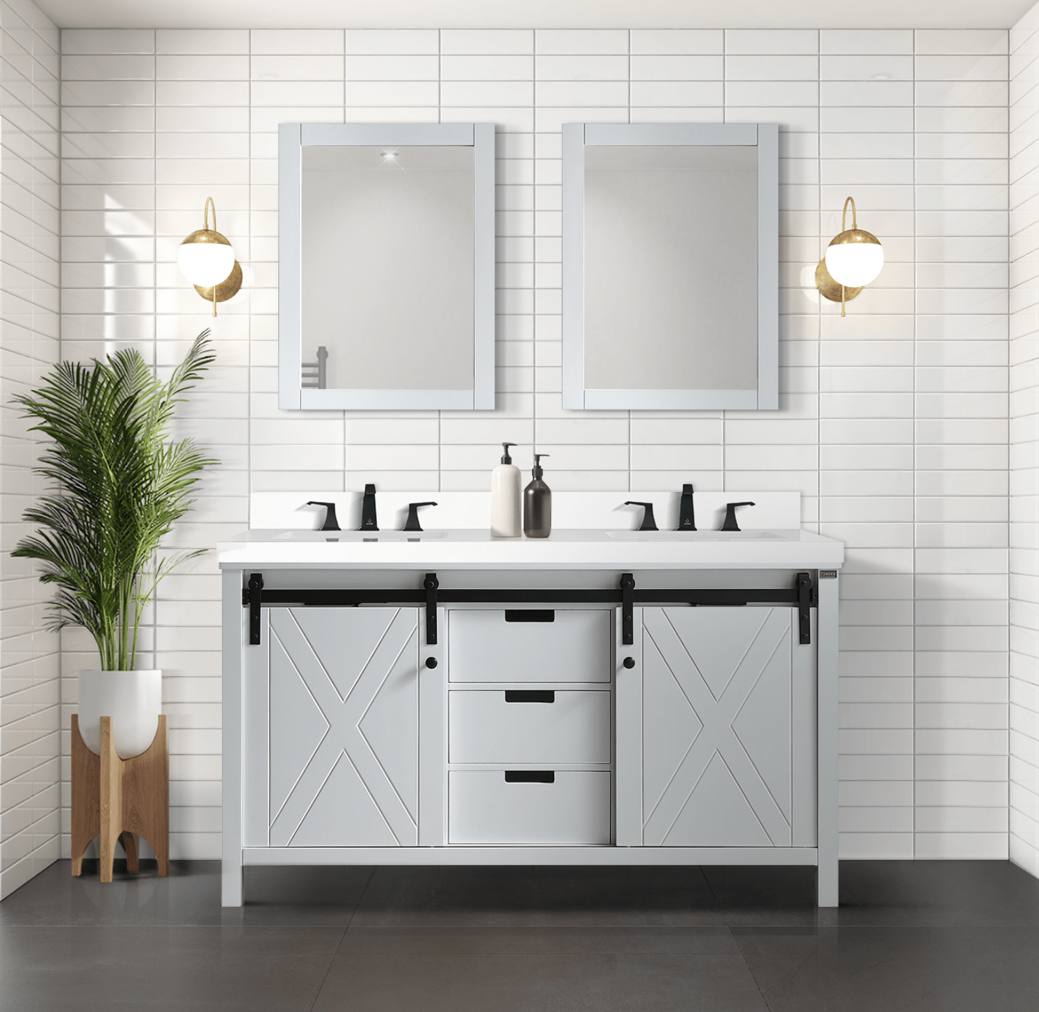 Marsyas 60" x 22" Double Bath Vanity