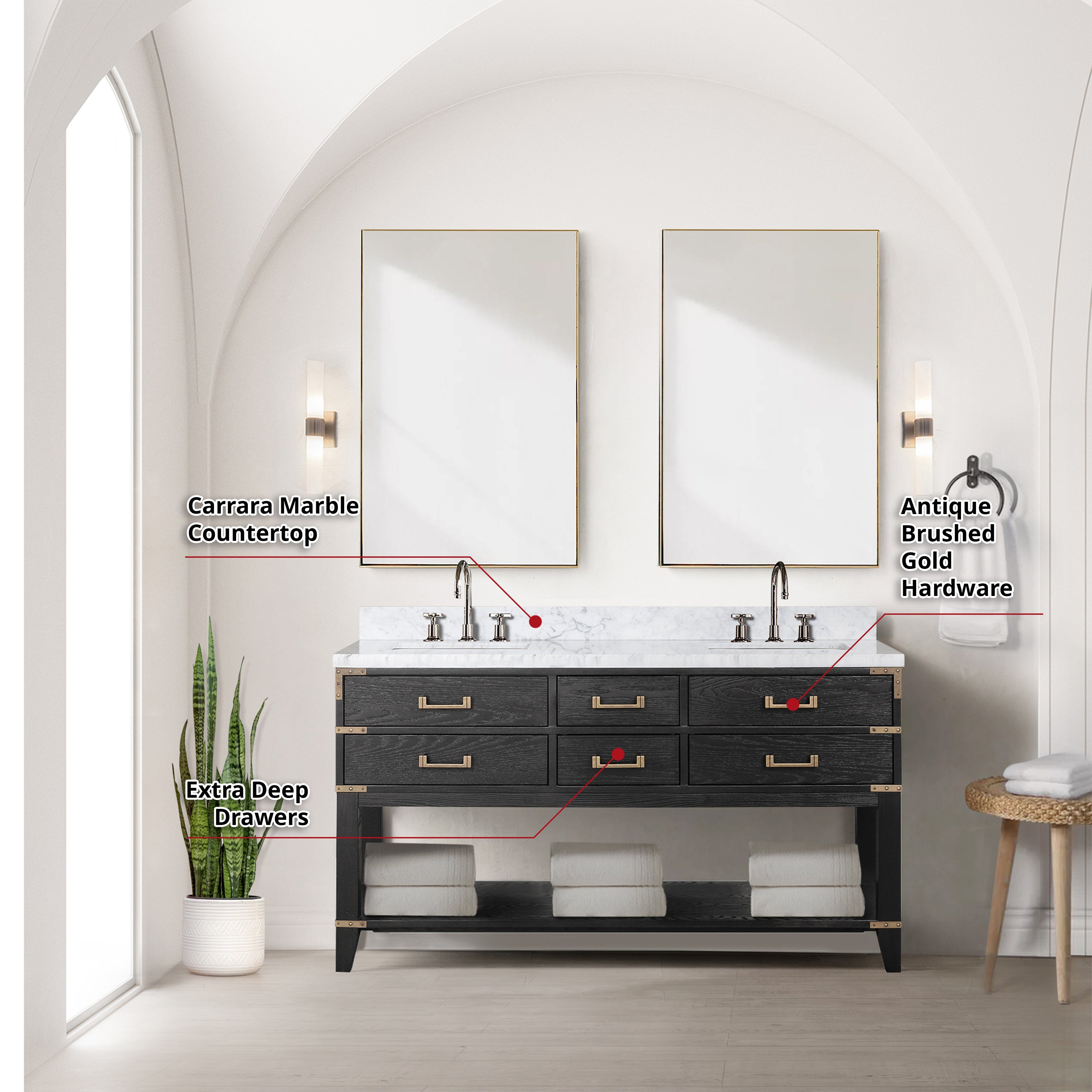 Norwalk 60" x 22" Double Bath Vanity