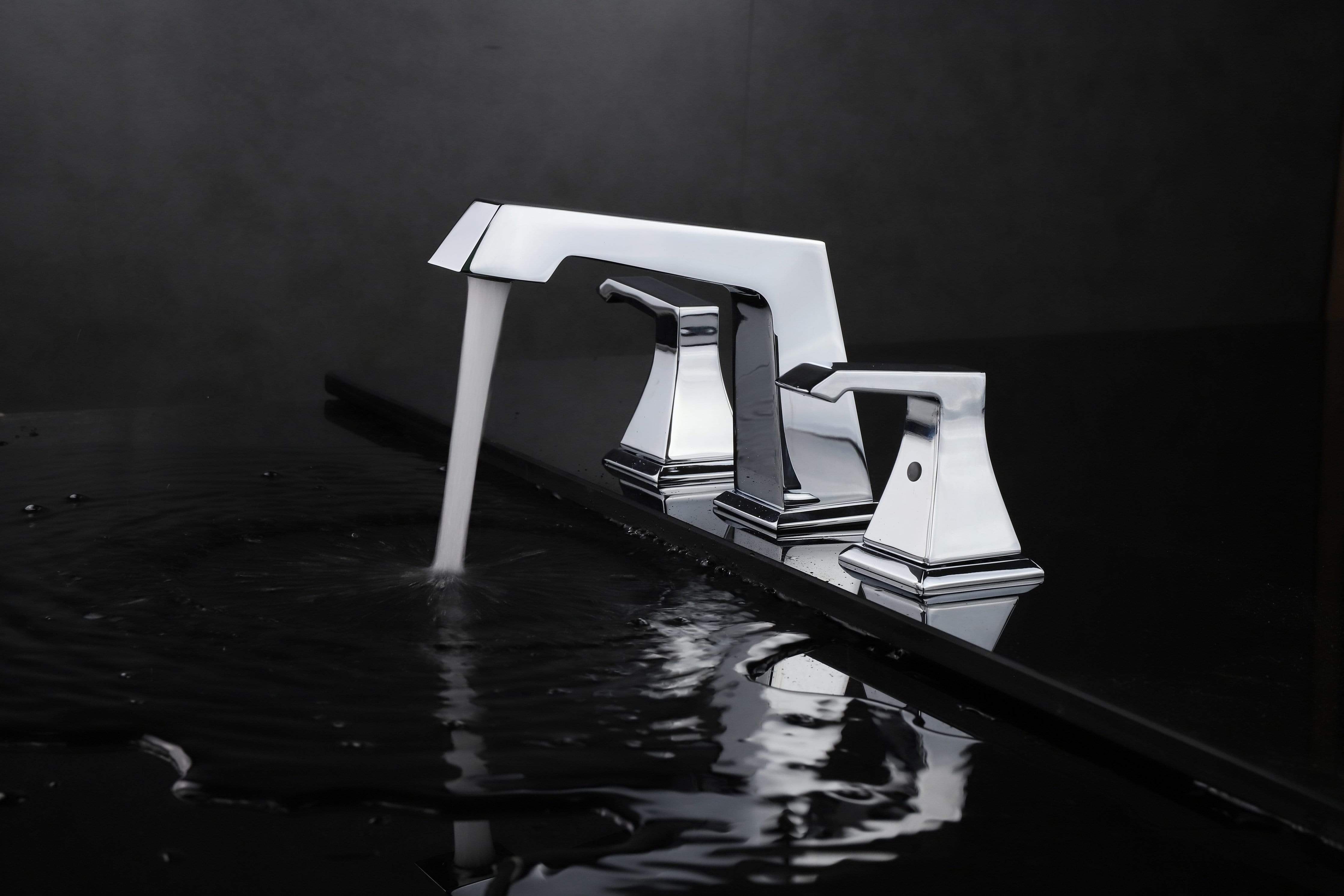 Balduina Brass 3 Hole 8" Widespread Bathroom Faucet