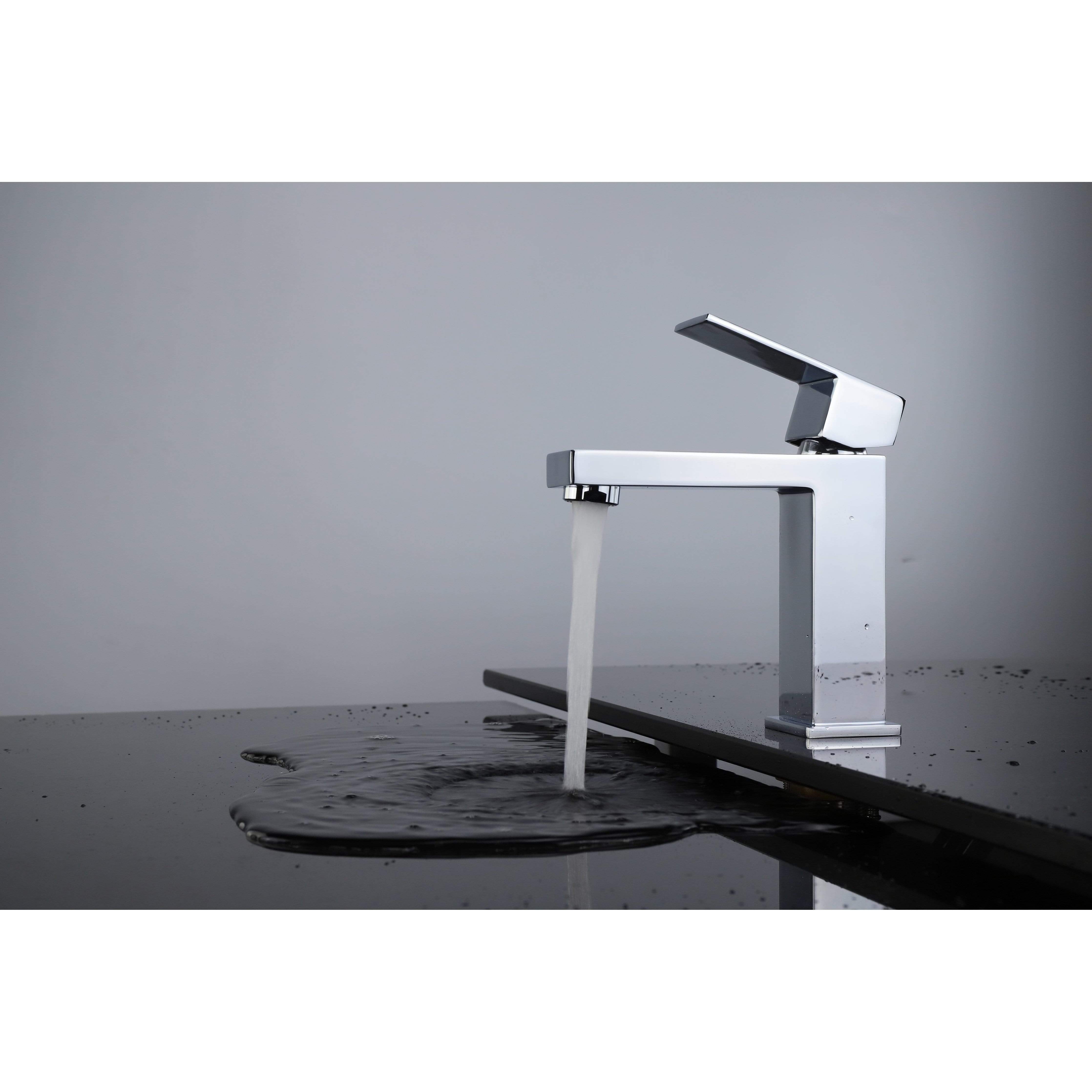 St. Lucia Stainless Steel Single Hole Bathroom Faucet