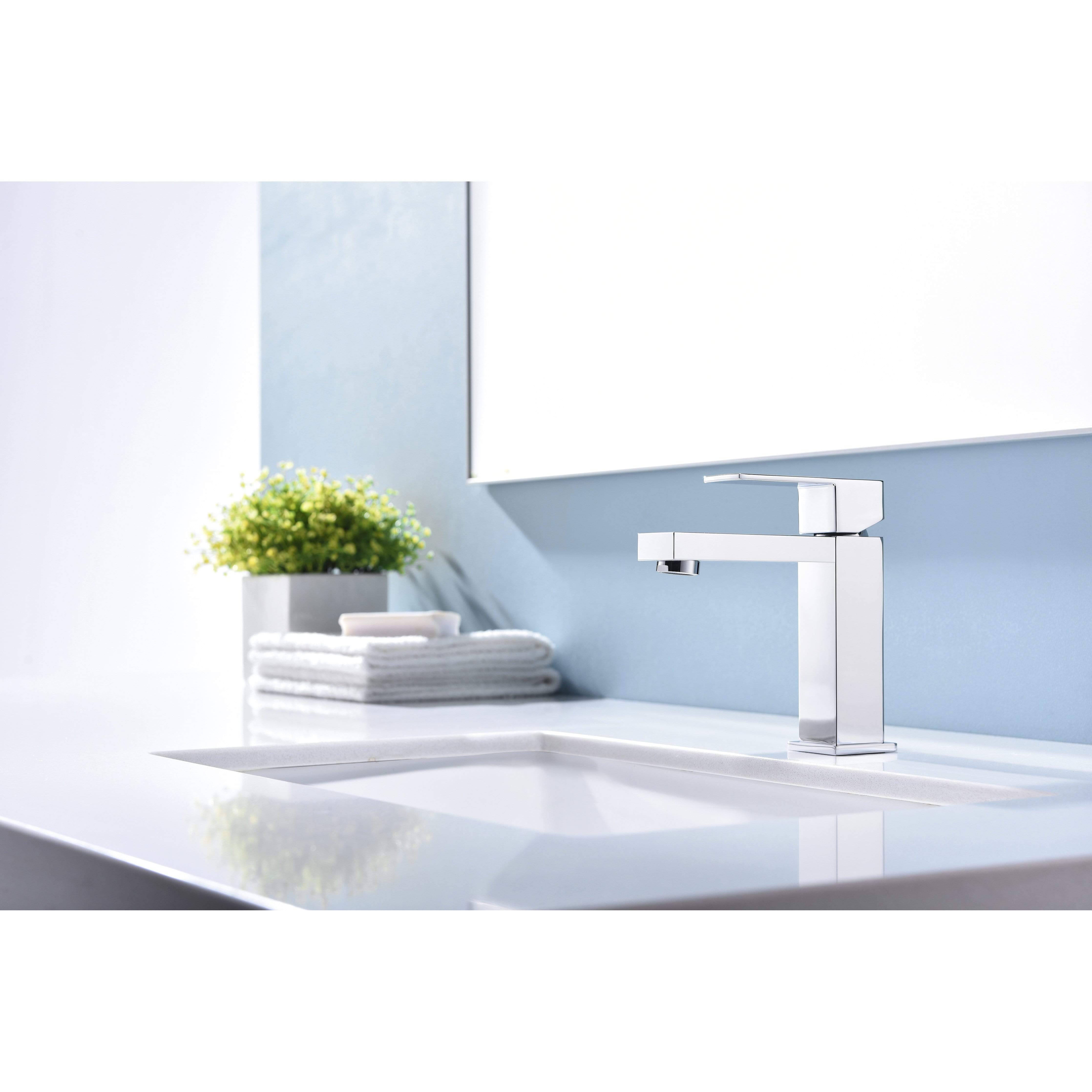 St. Lucia Stainless Steel Single Hole Bathroom Faucet