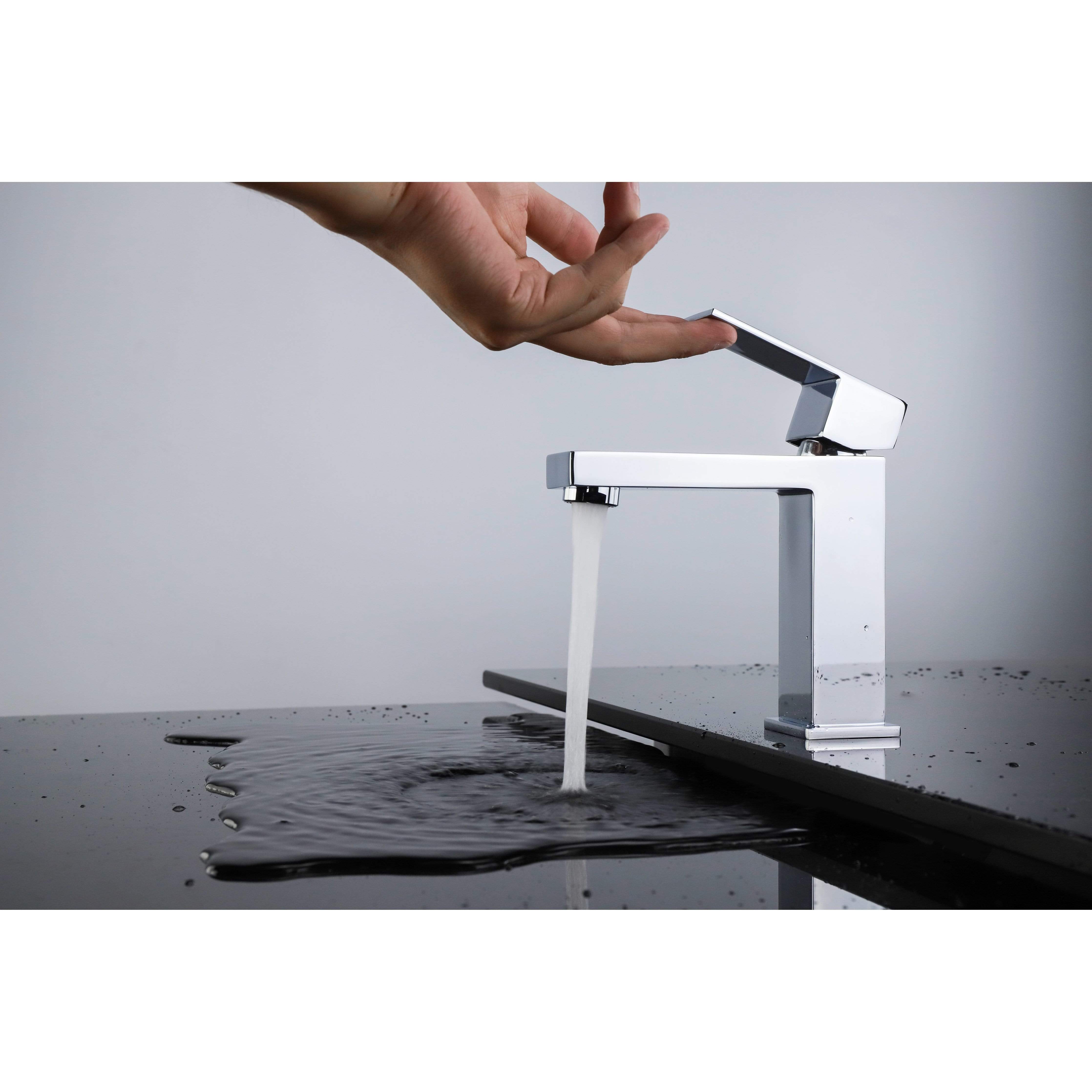 St. Lucia Stainless Steel Single Hole Bathroom Faucet