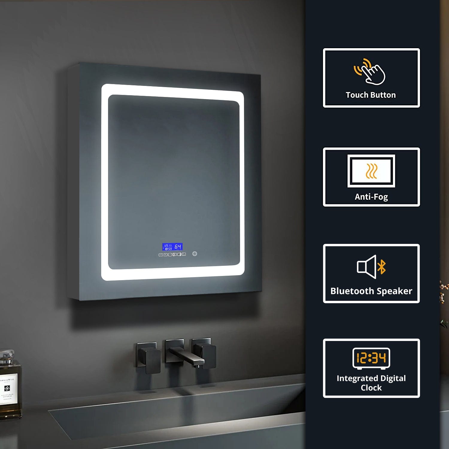 Bracciano LED Medicine Cabinet w/ Defogger