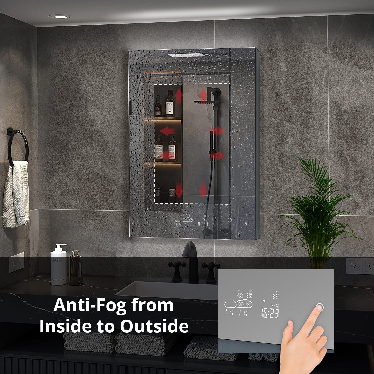 Savera LED Medicine Cabinet w/ Defogger