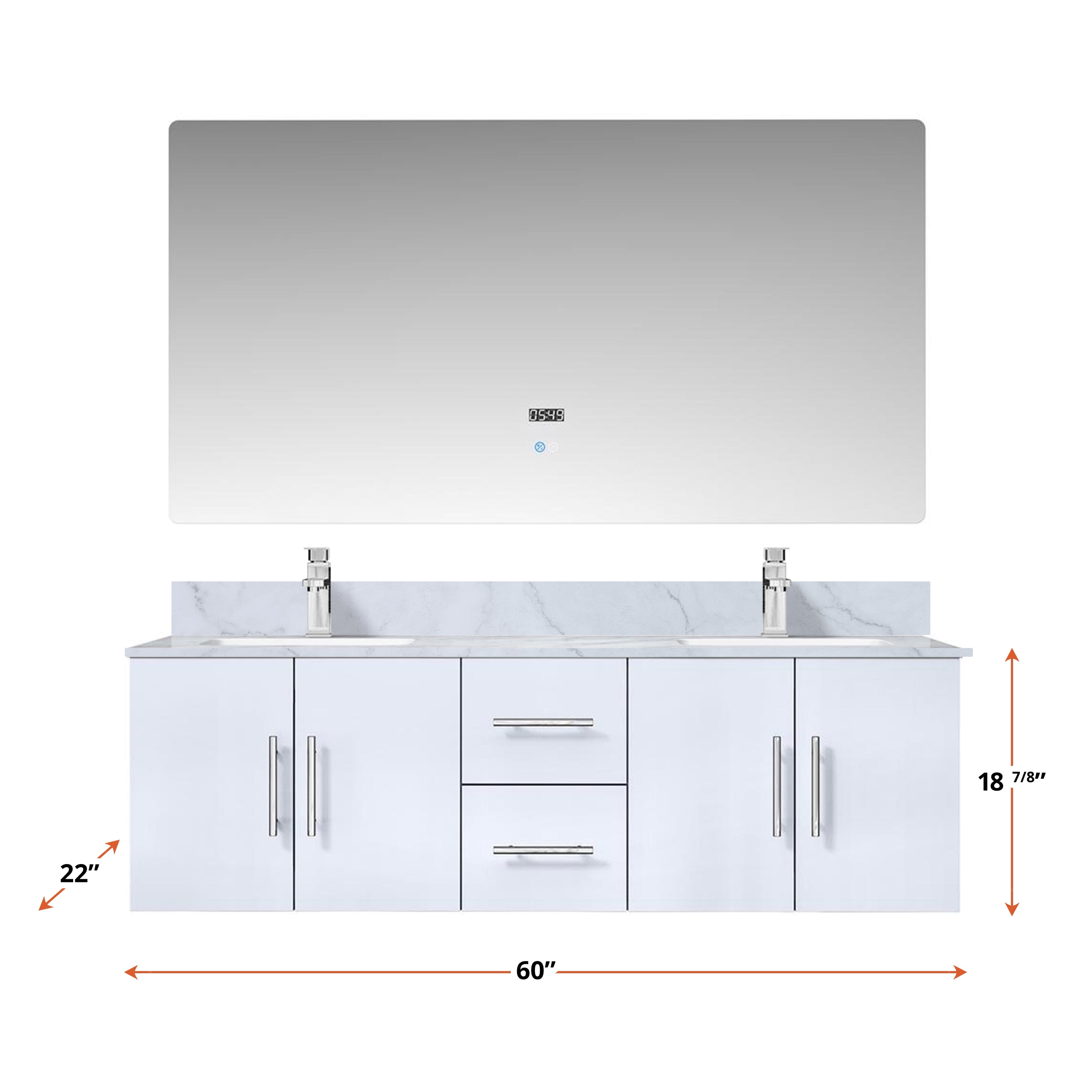Geneva 60" x 22" Double Bath Vanity
