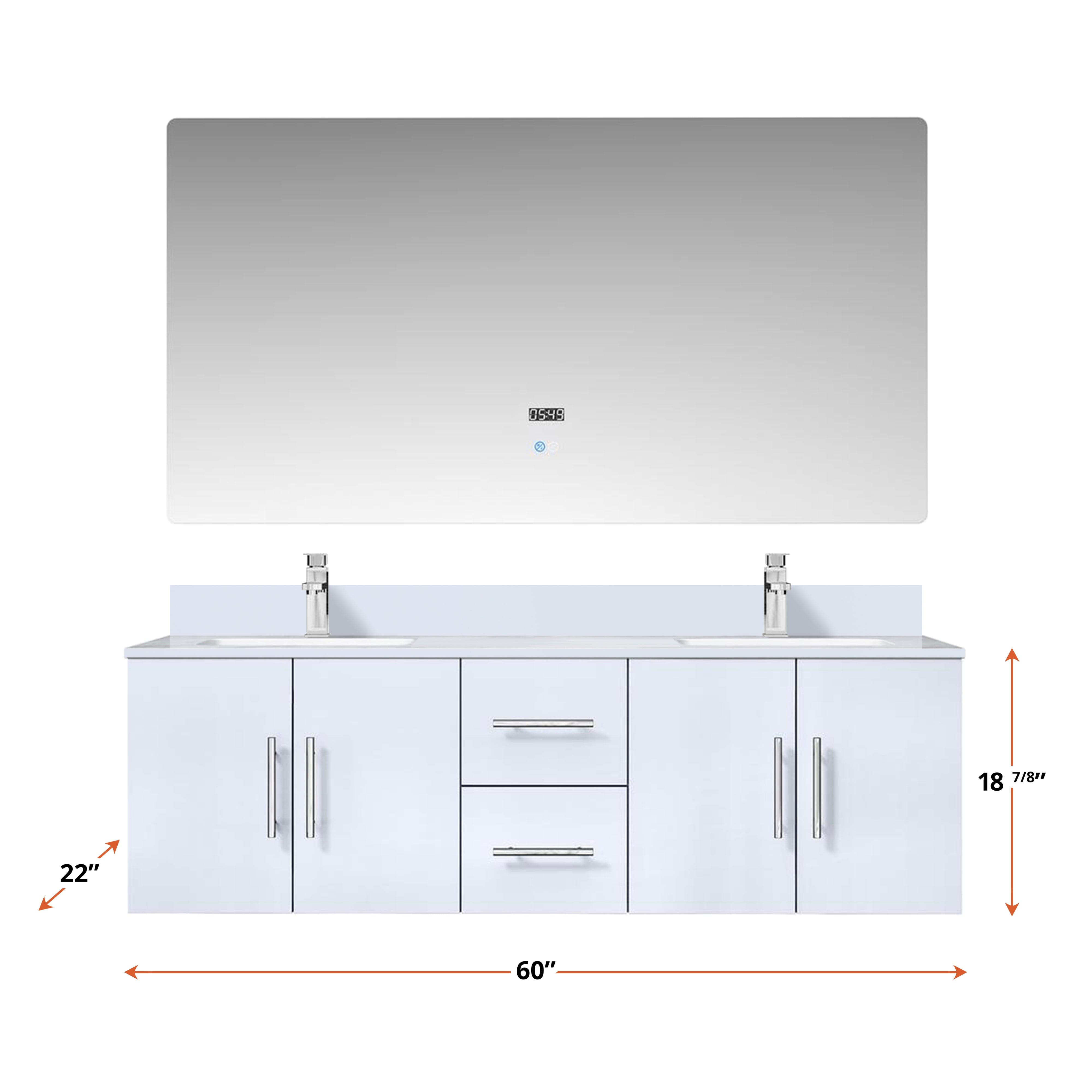 Geneva 60" x 22" Double Bath Vanity