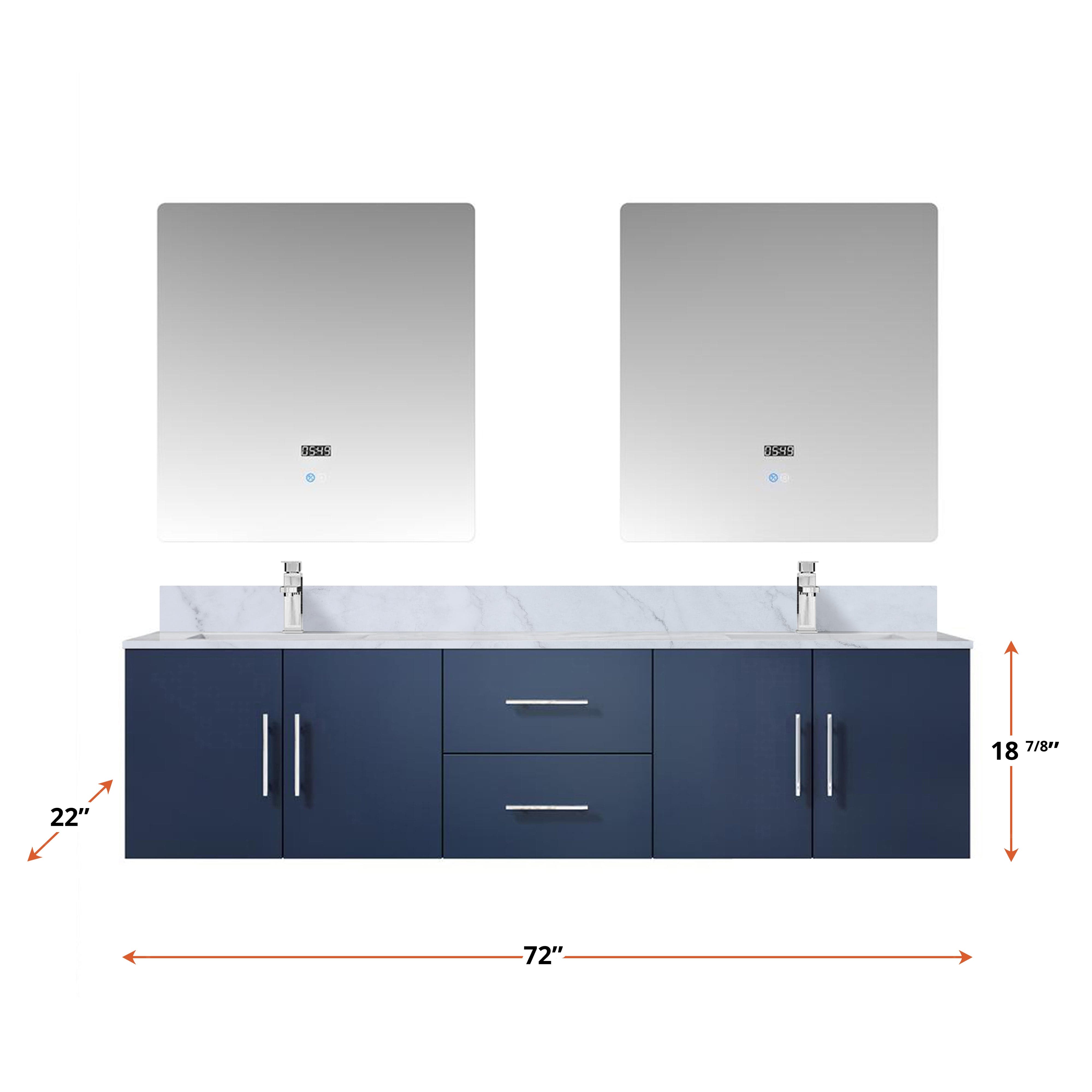 Geneva 72" x 22" Double Bath Vanity