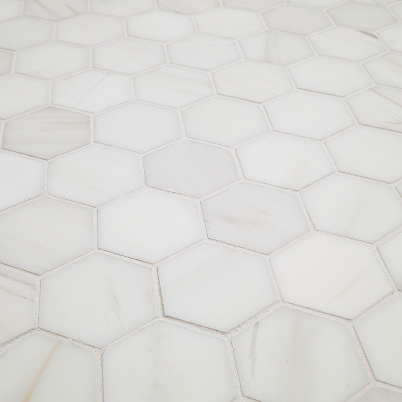 Bianco Dolomite 2” Hexagon Mosaic Tile