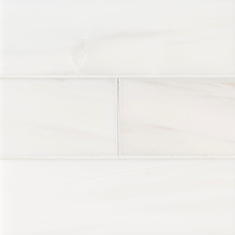 Bianco Dolomite Subway Tile 4x12 Polished