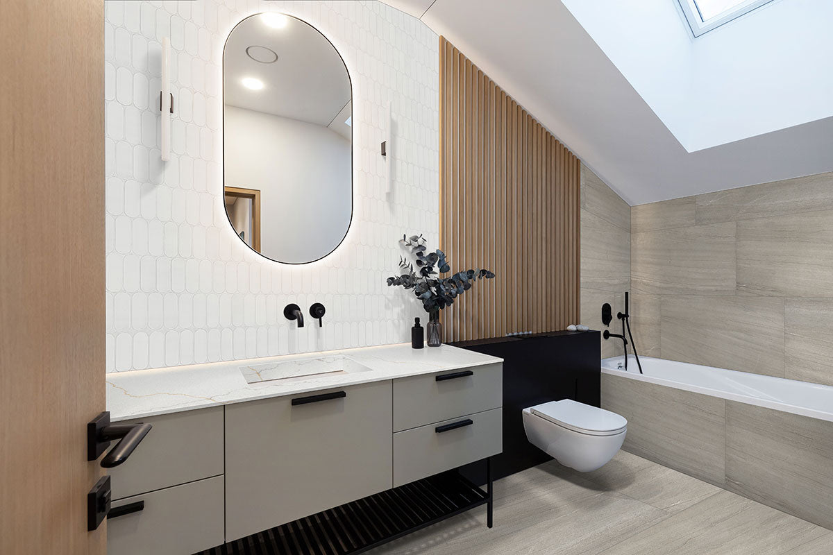 Bianco Glossy Ellipse Tile