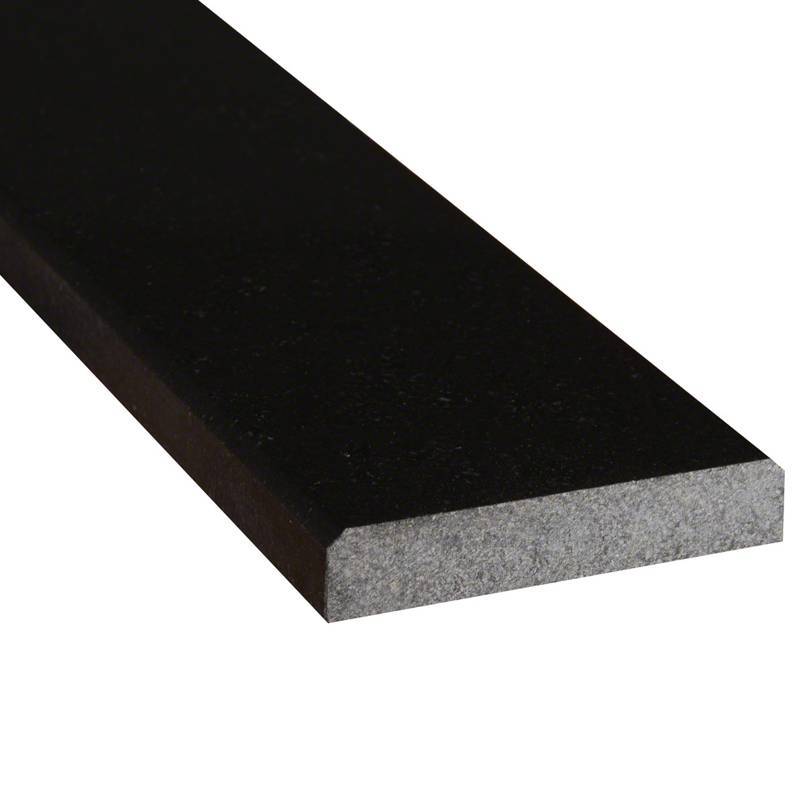 Black Granite 4x36x.75 Polished Double Beveled Threshold