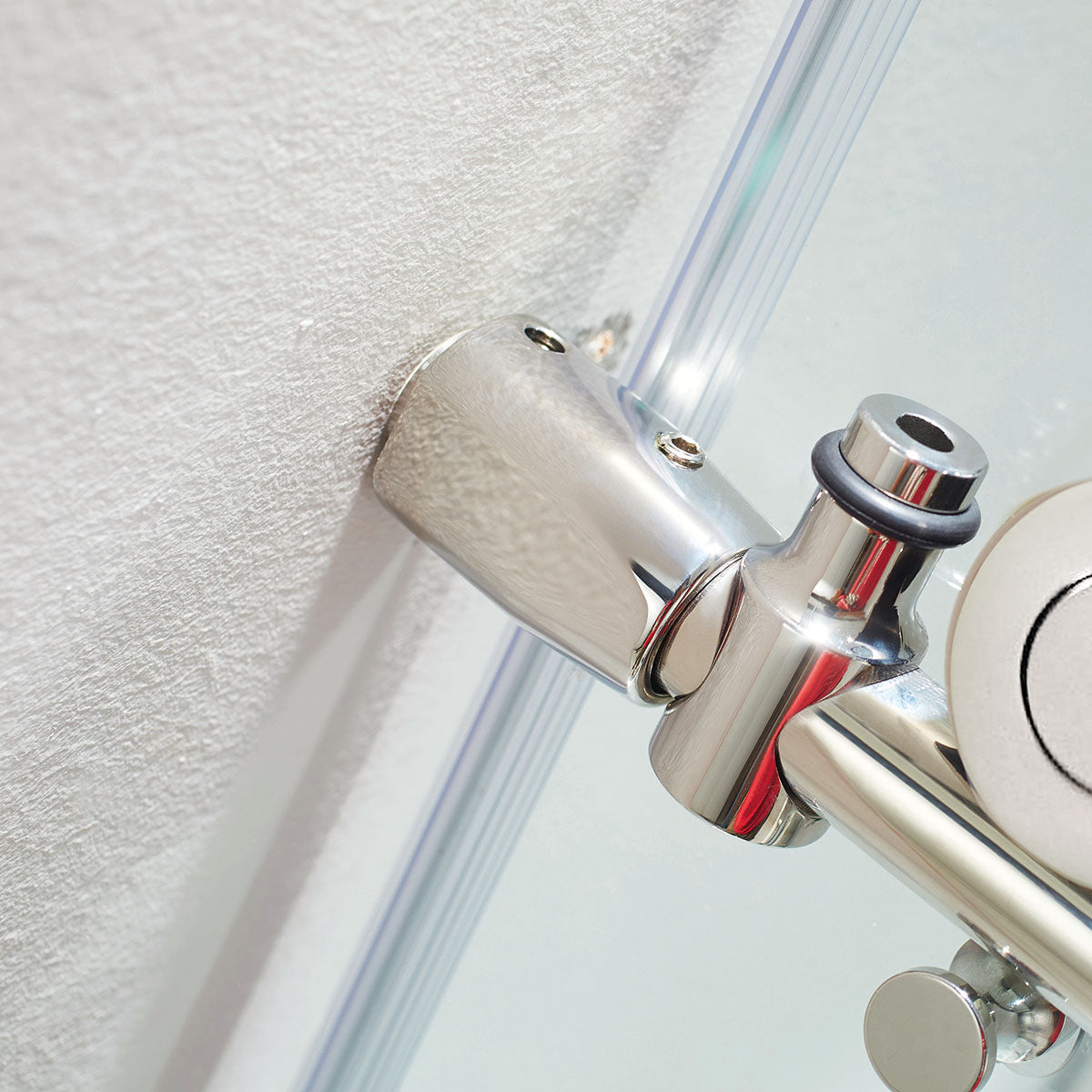 78" MZ Matthew Series Frameless Single Sliding Shower Door with Klearteck Treatment (3/8" Thickness) (3 Panels)(Chrome)