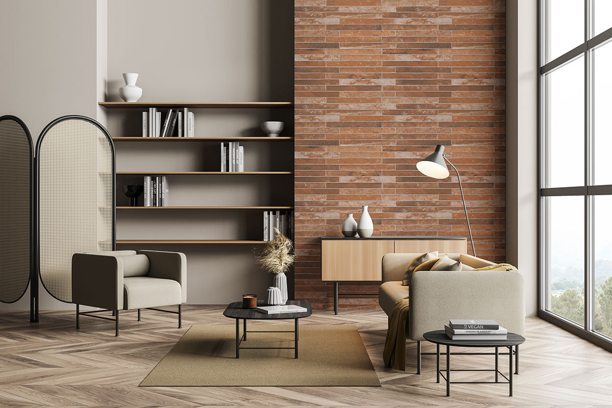 Red Porcelain Tile 2x18