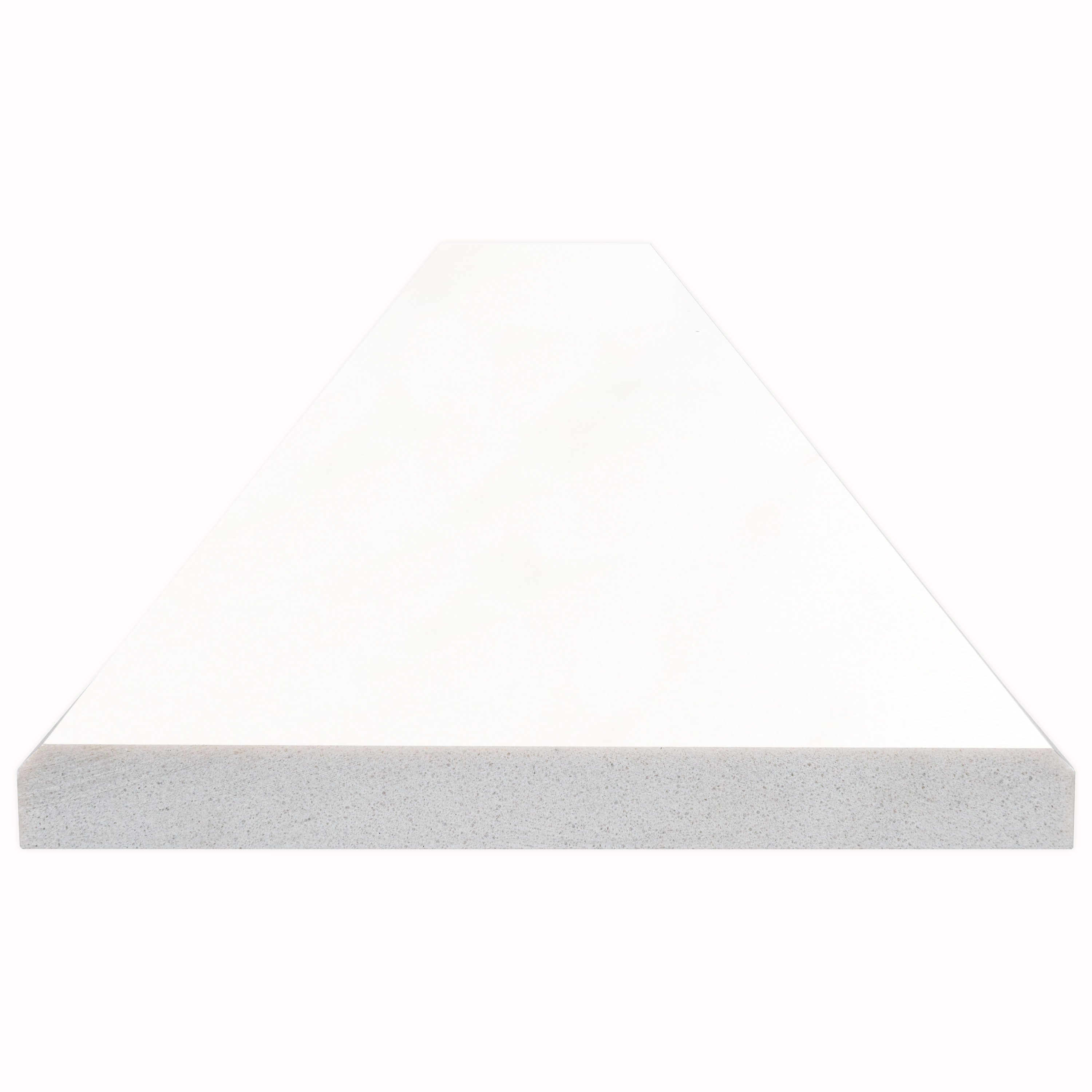 Bright White 4x24x0.62 Double Beveled Polished Threshold