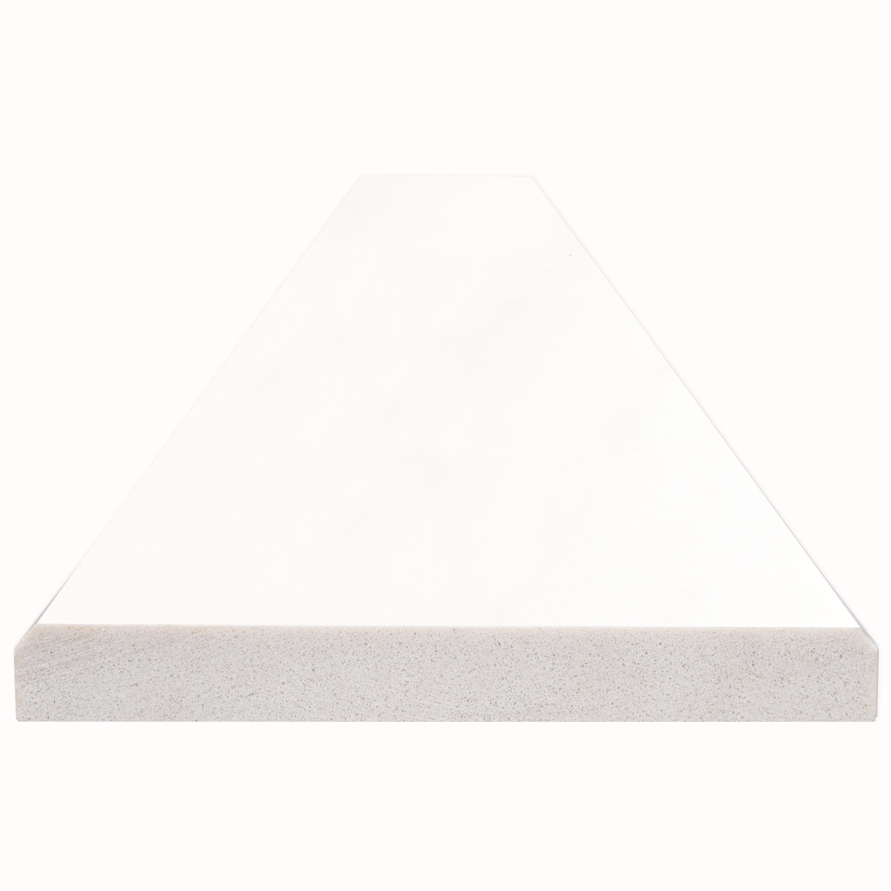 Bright White 4x36x0.62 Double Beveled Polished Threshold