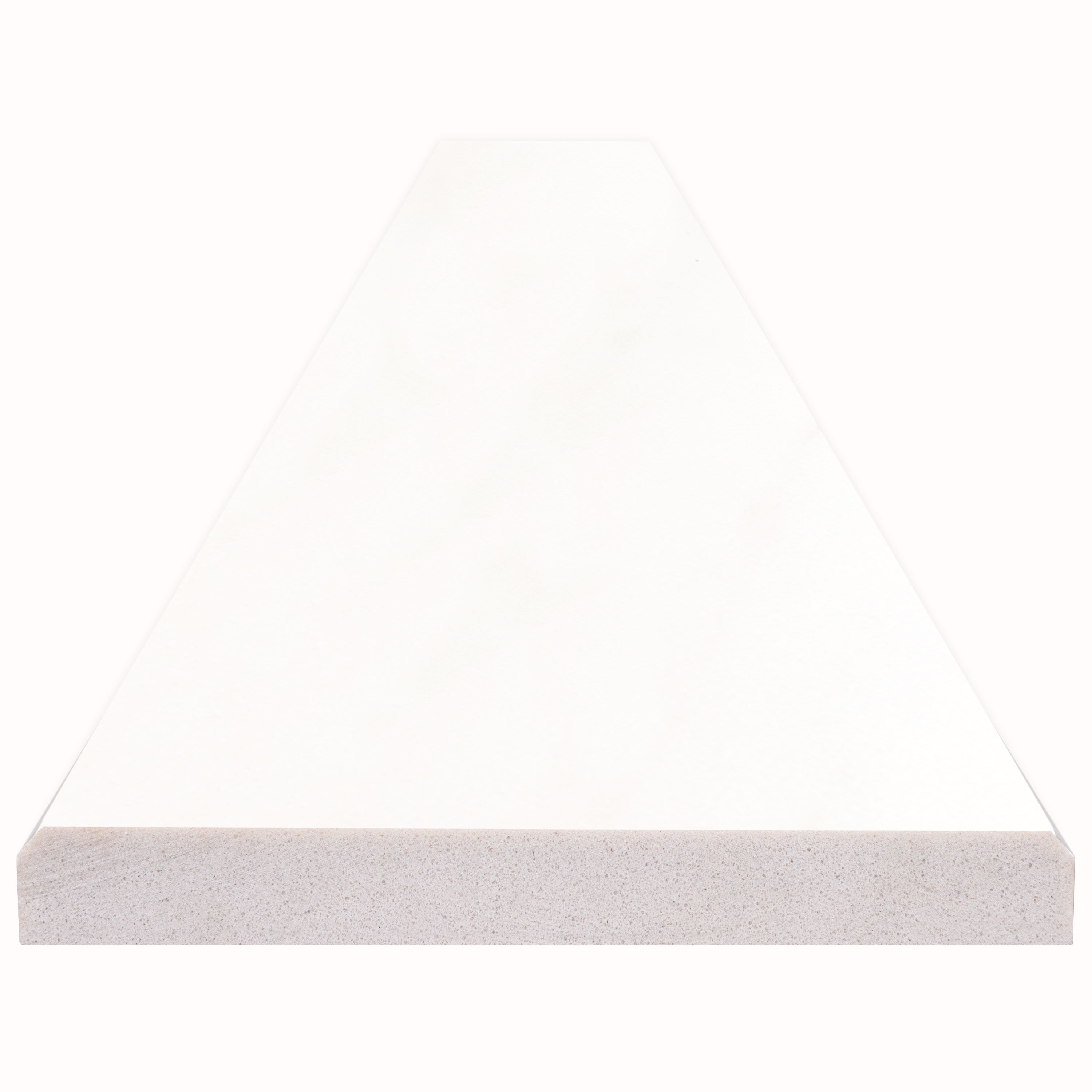 Bright White 6x73x0.62 Double Beveled Polished Threshold