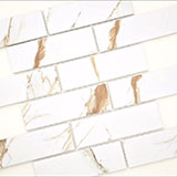 Calacatta Gold Matte Subway Tile 2x6