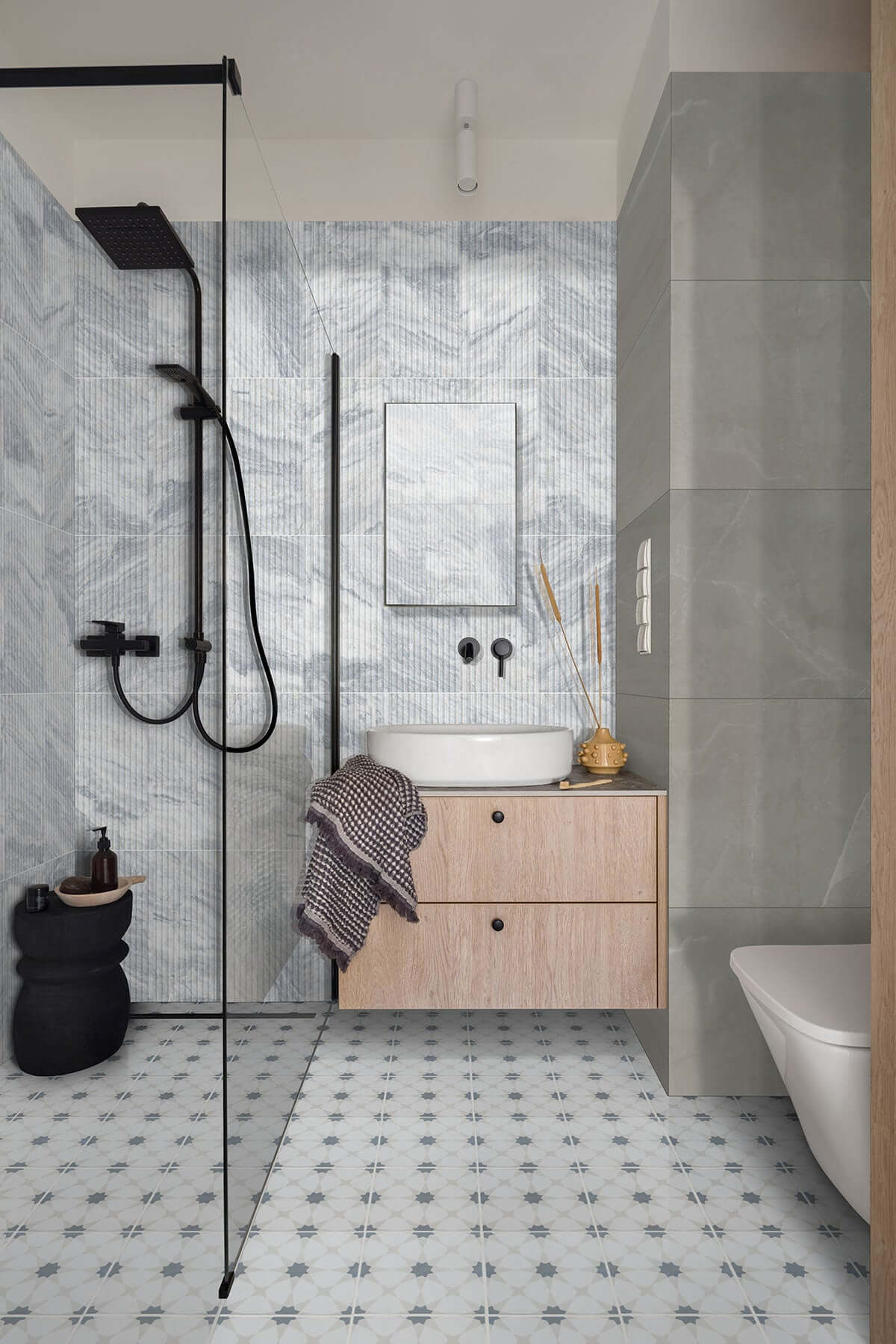 CAPRI BLUE VALENTINO FLUTO 12X24 HONED Floor or Wall Tile - Shop at Home Craft Studio | Call